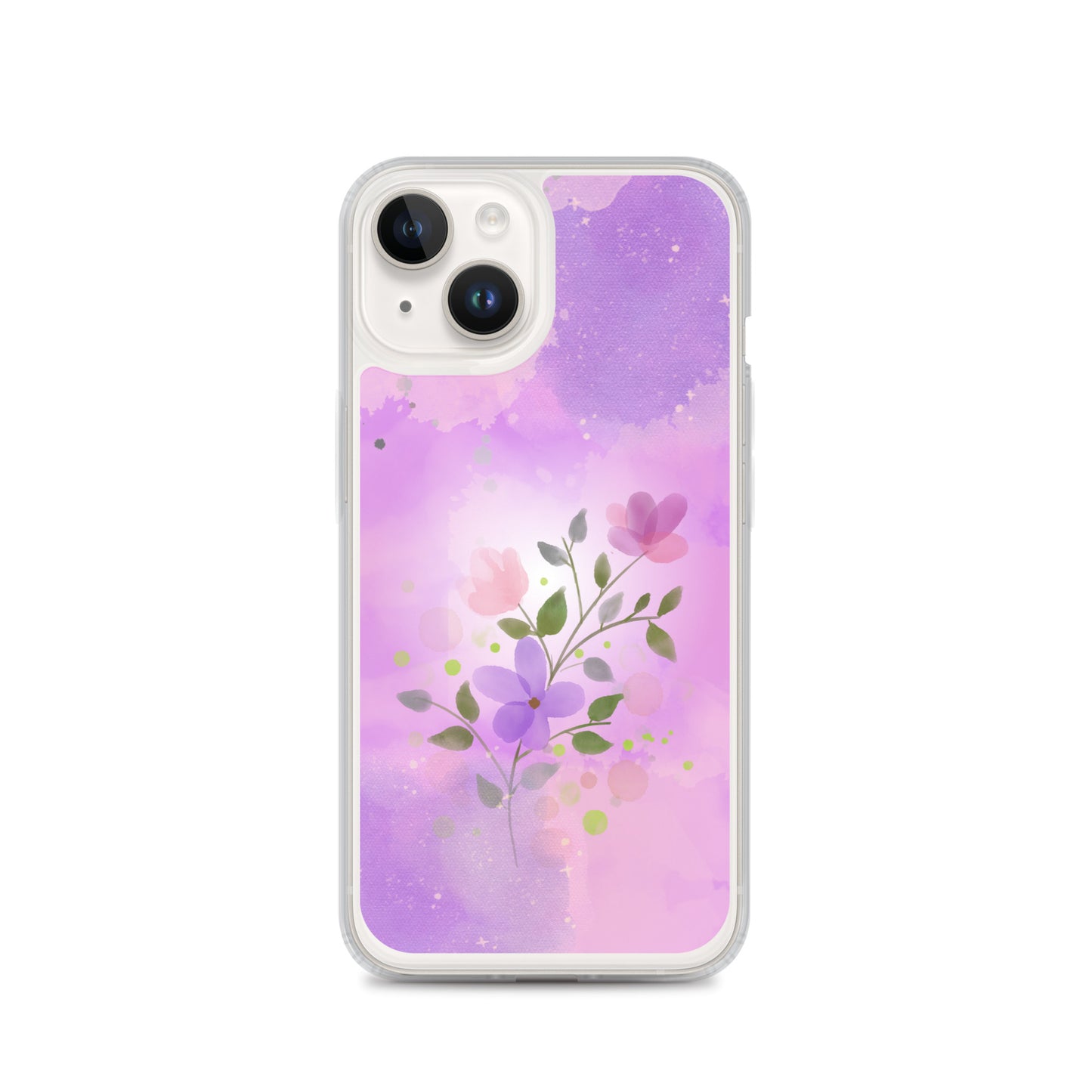 abstract iPhone case flowers on a pink Bg