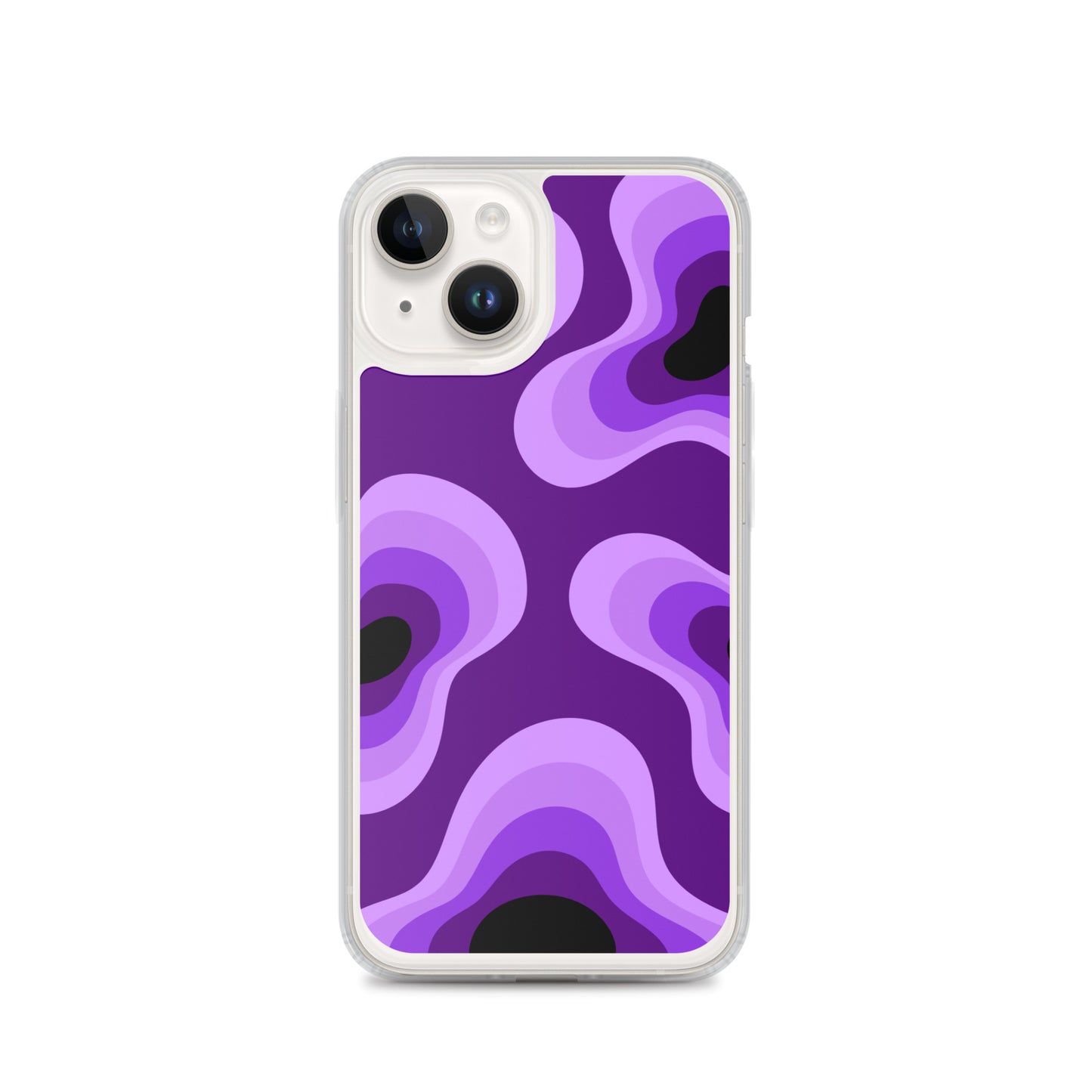 Abstract iPhone case purple lava bubbles