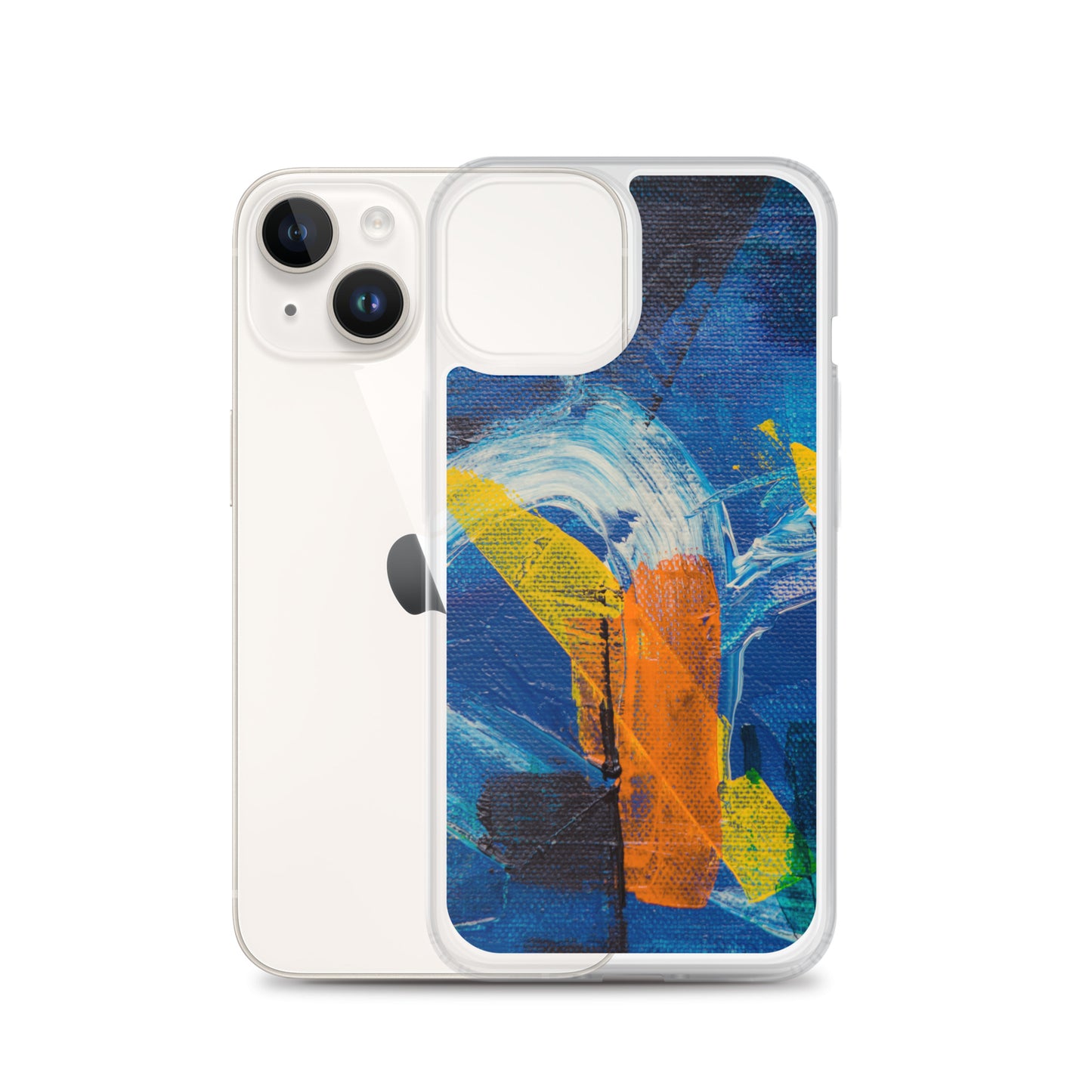 Abstract iPhone case muli-coloured solid accent