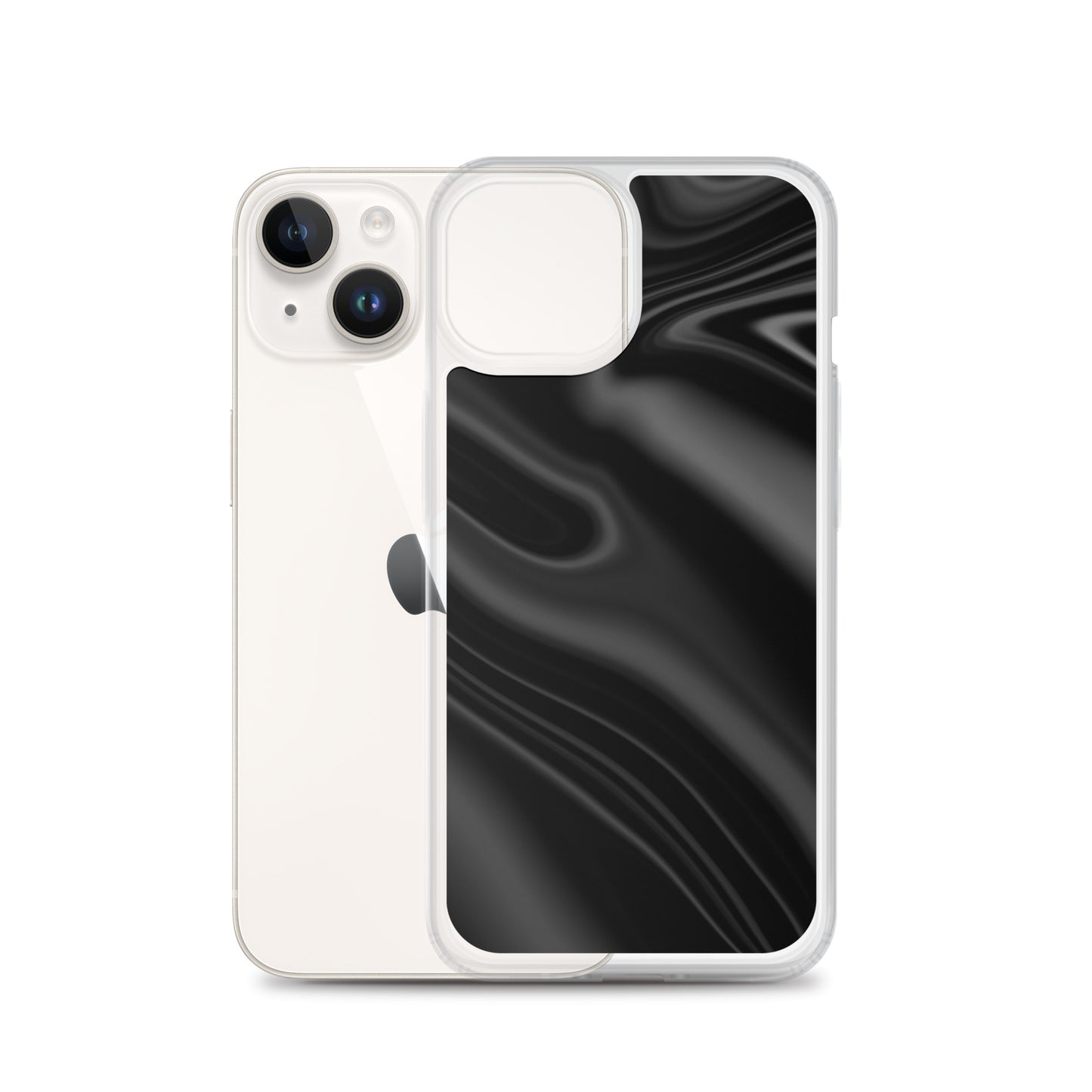 Abstract iPhone case black wave