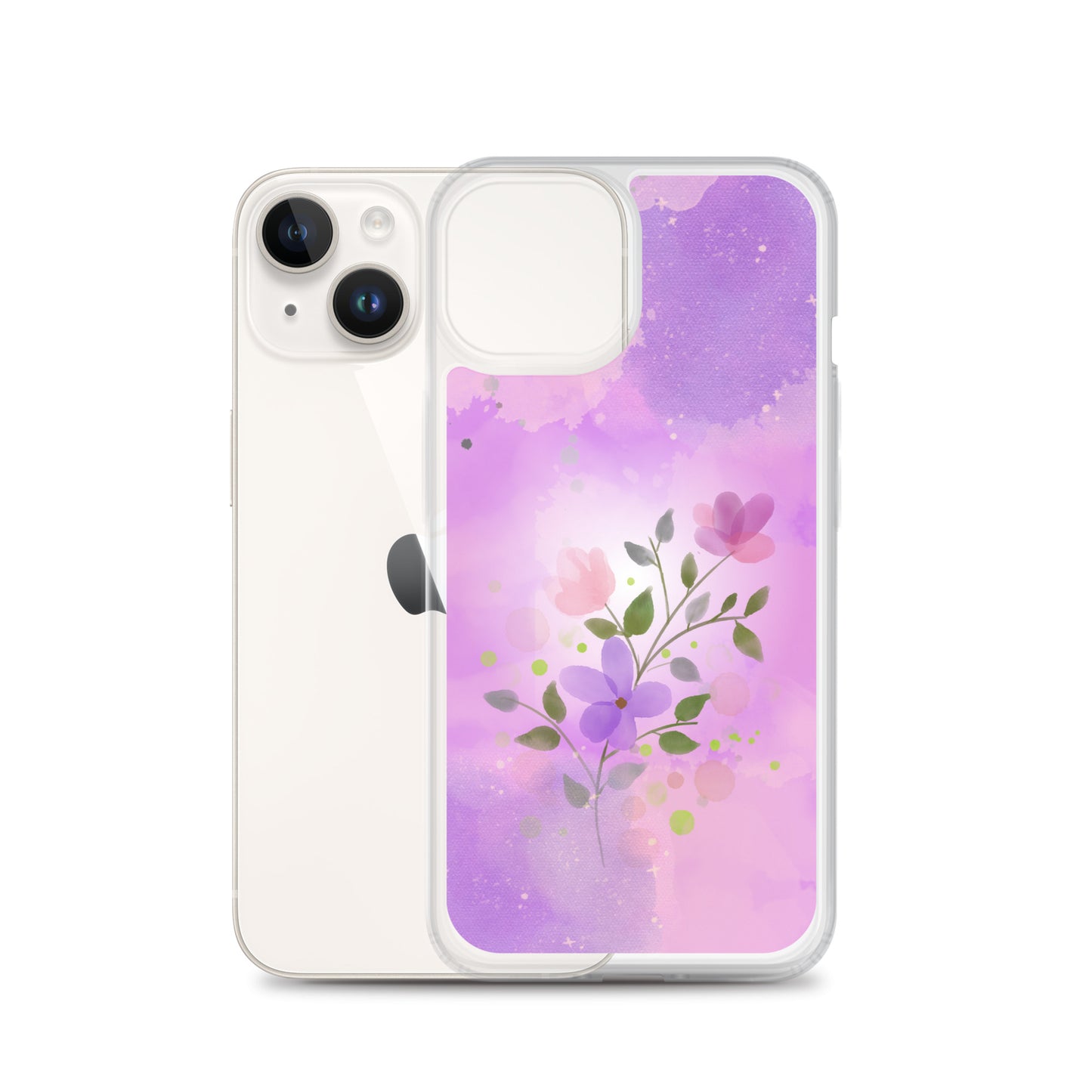 abstract iPhone case flowers on a pink Bg