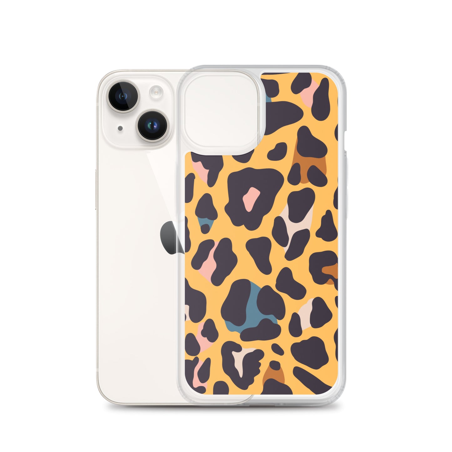 Abstract iPhone case leopard skin print