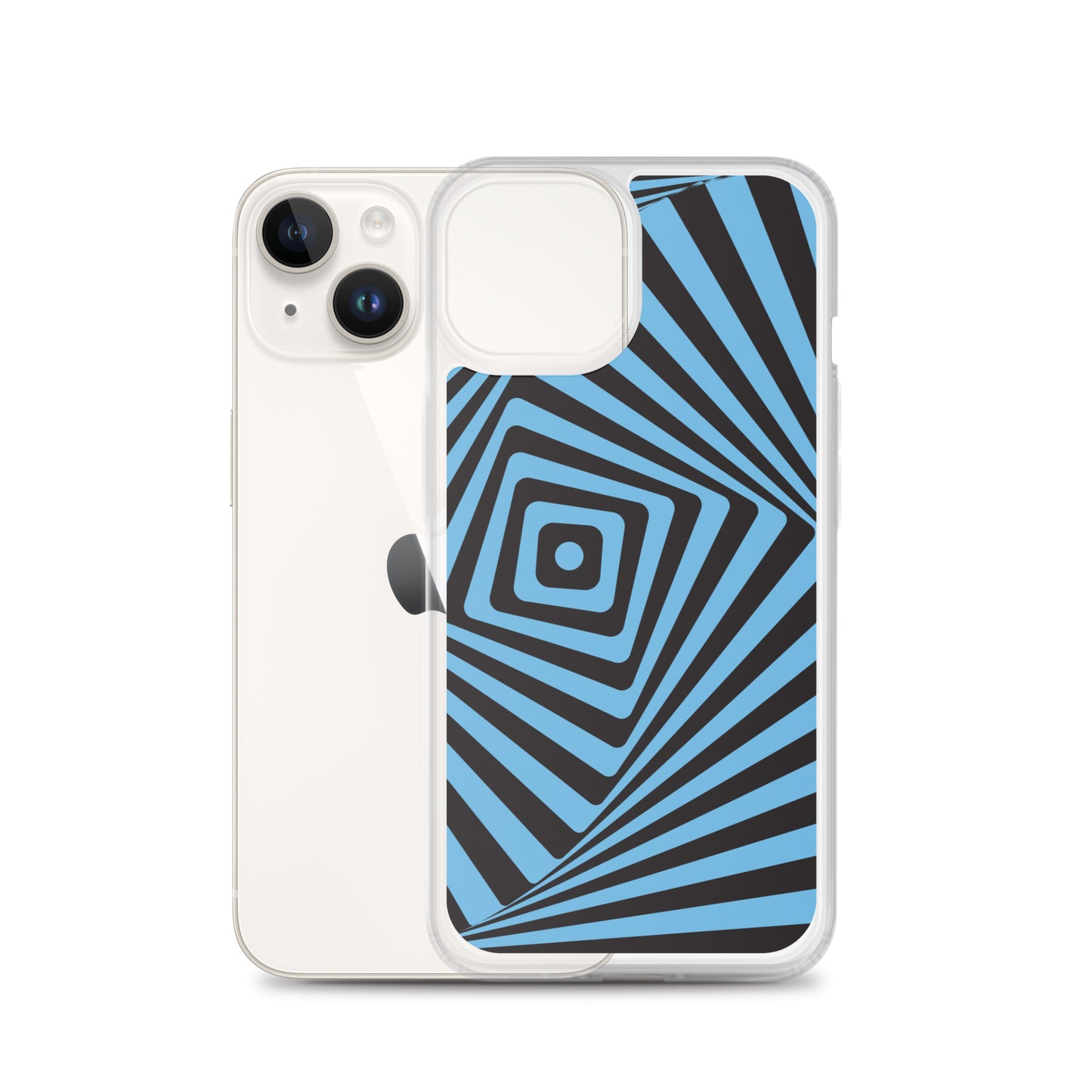 Abstract iPhone case, blue maze