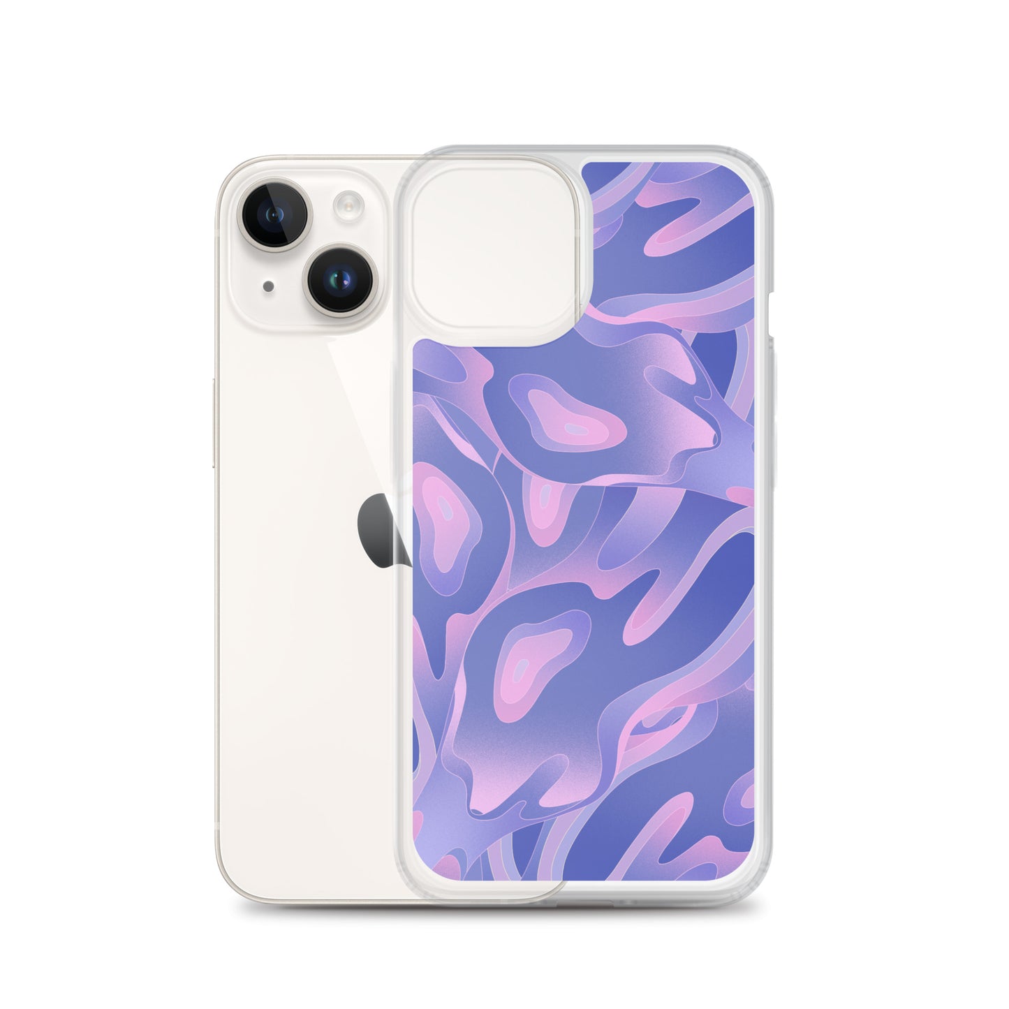 Abstract iPhone case purple/violet waves