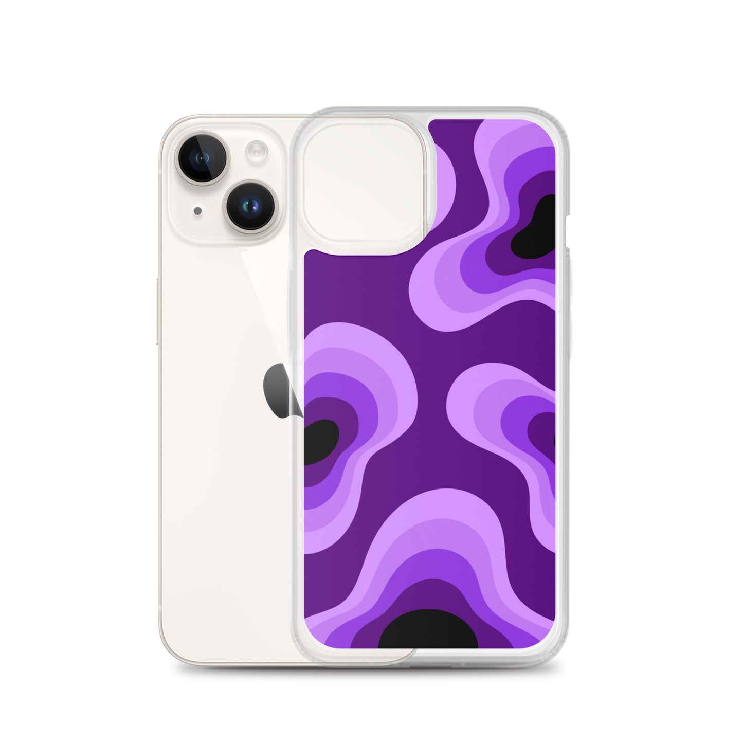 Abstract iPhone case purple lava bubbles