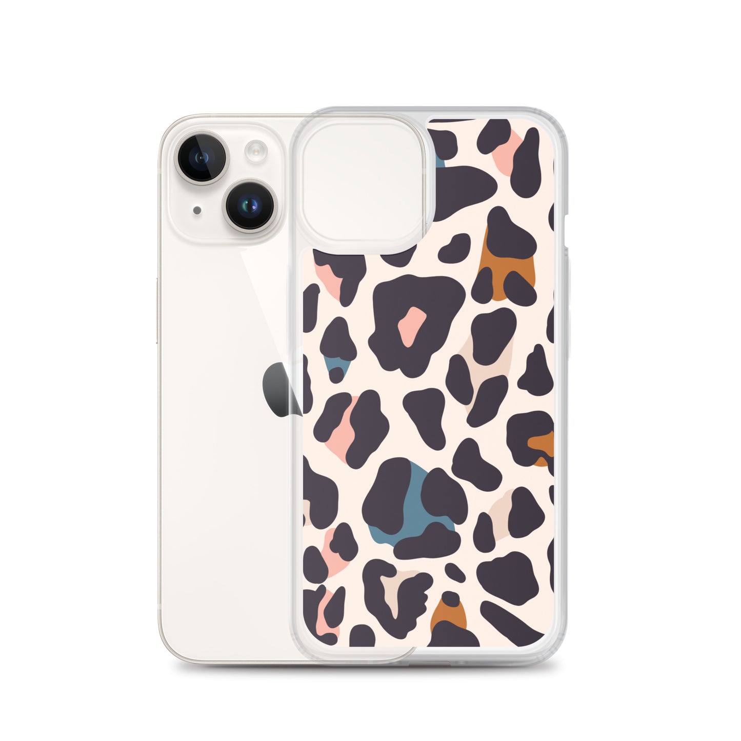 Abstract iPhone case leopard print design