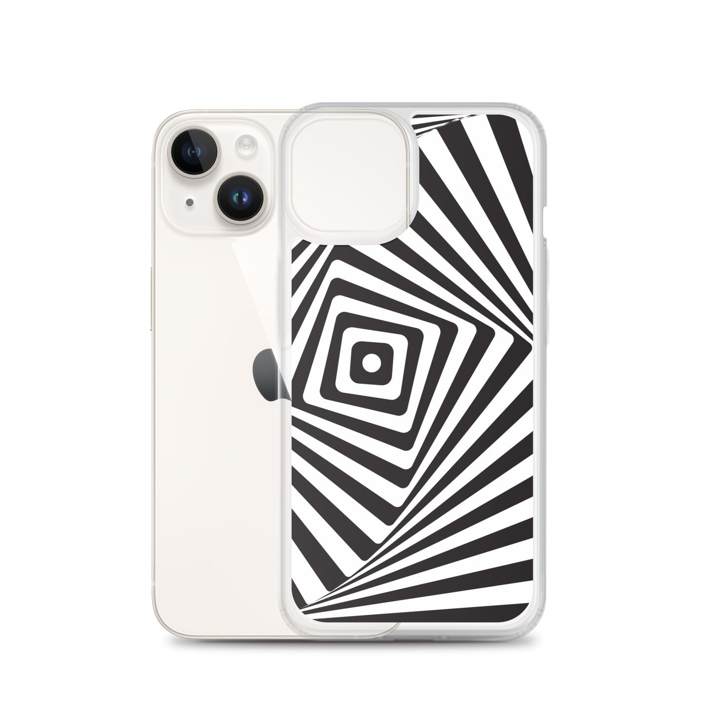 Abstract iPhone case black and white maze