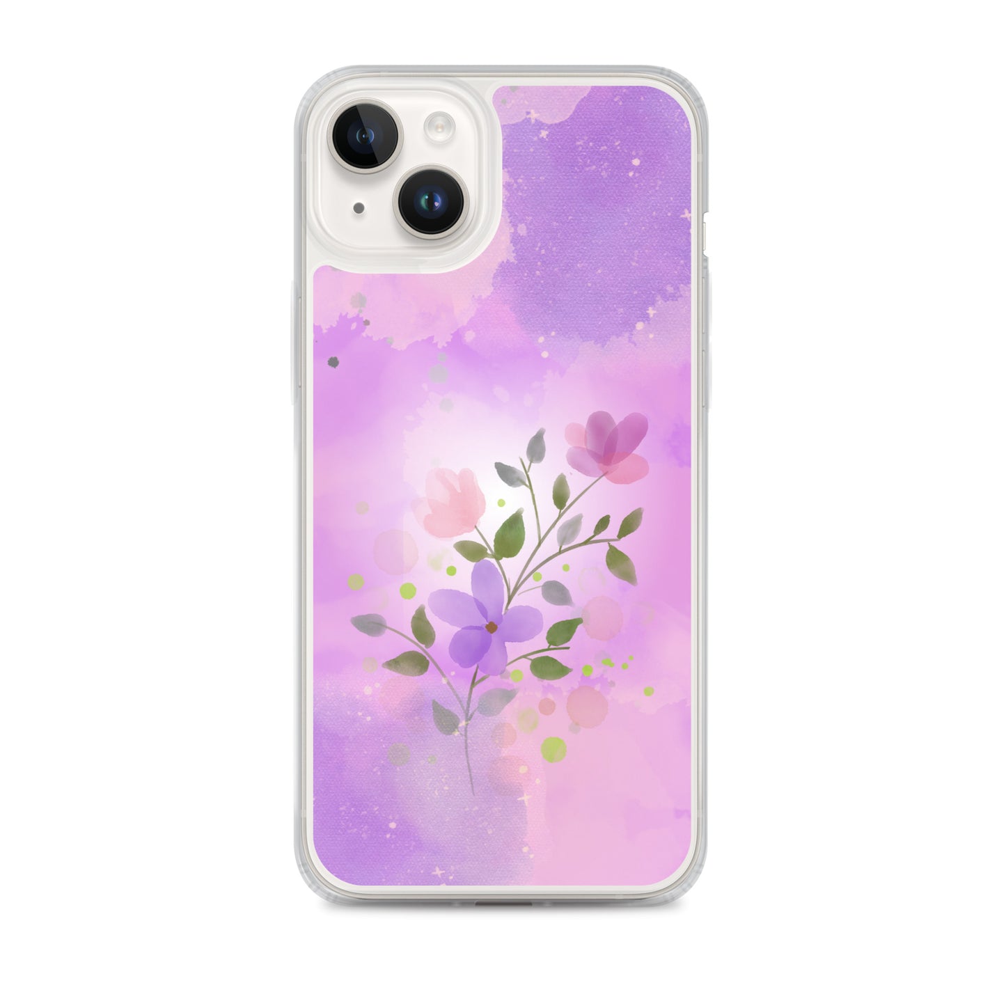 abstract iPhone case flowers on a pink Bg