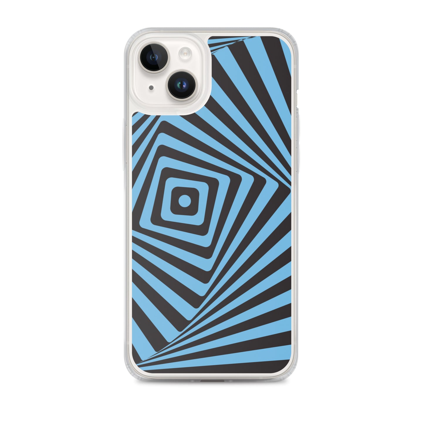 Abstract iPhone case, blue maze