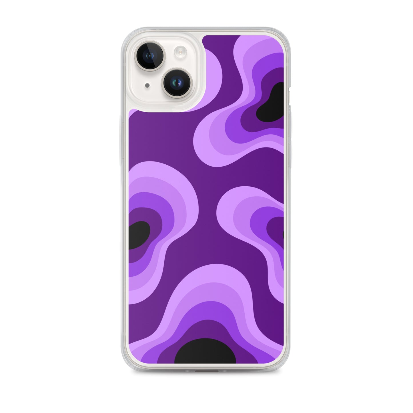 Abstract iPhone case purple lava bubbles