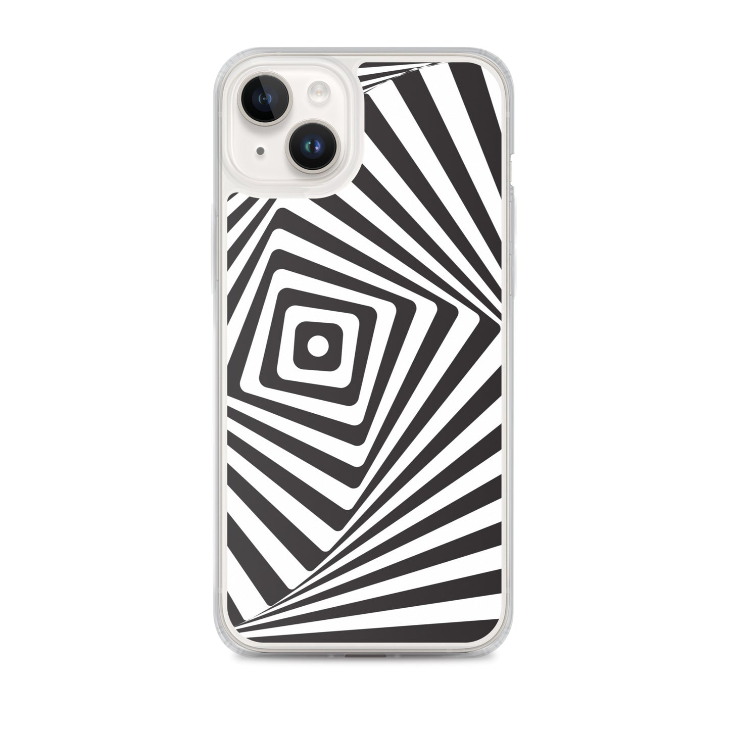 Abstract iPhone case black and white maze