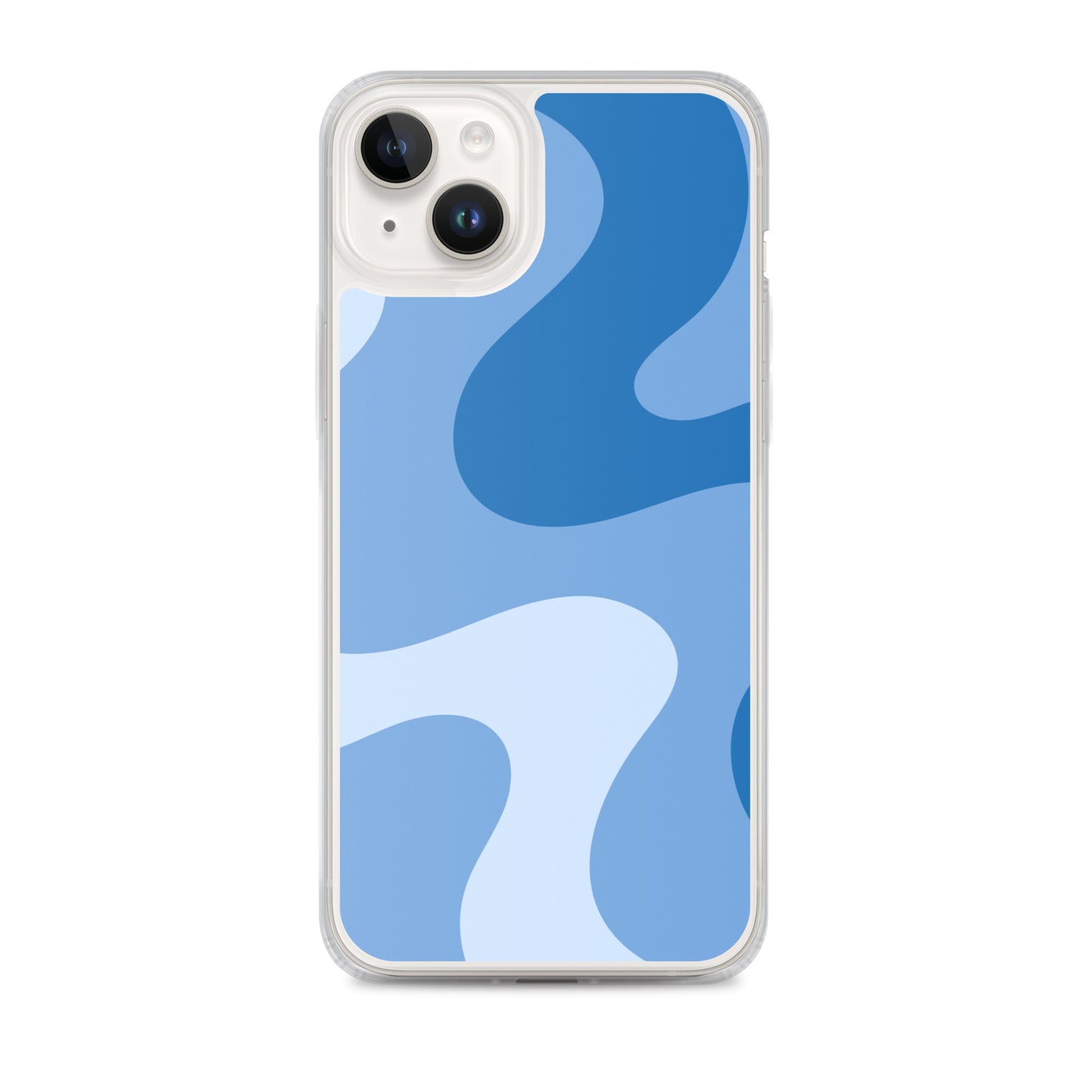 Abstract iPhone case blue swirl