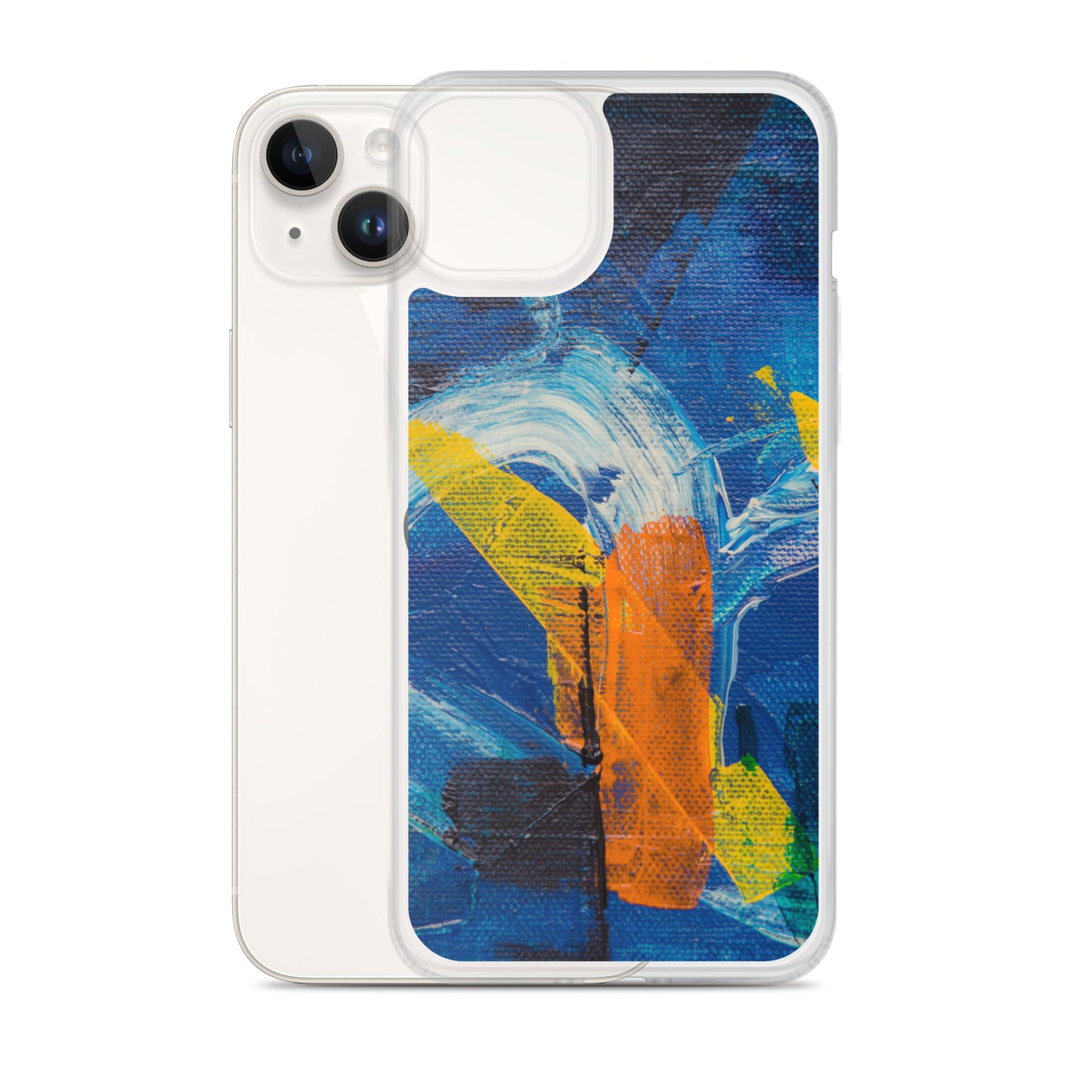 Abstract iPhone case muli-coloured solid accent