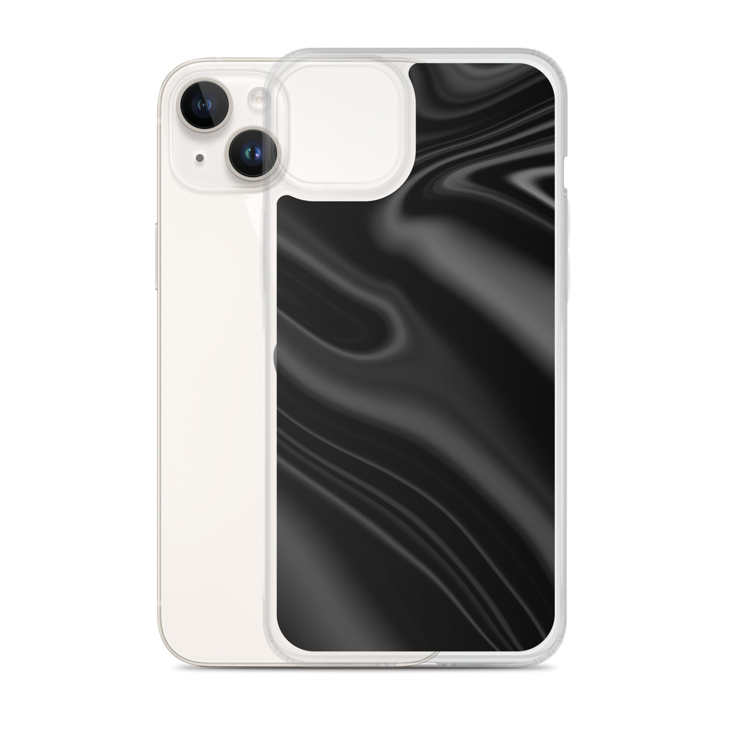 Abstract iPhone case black wave