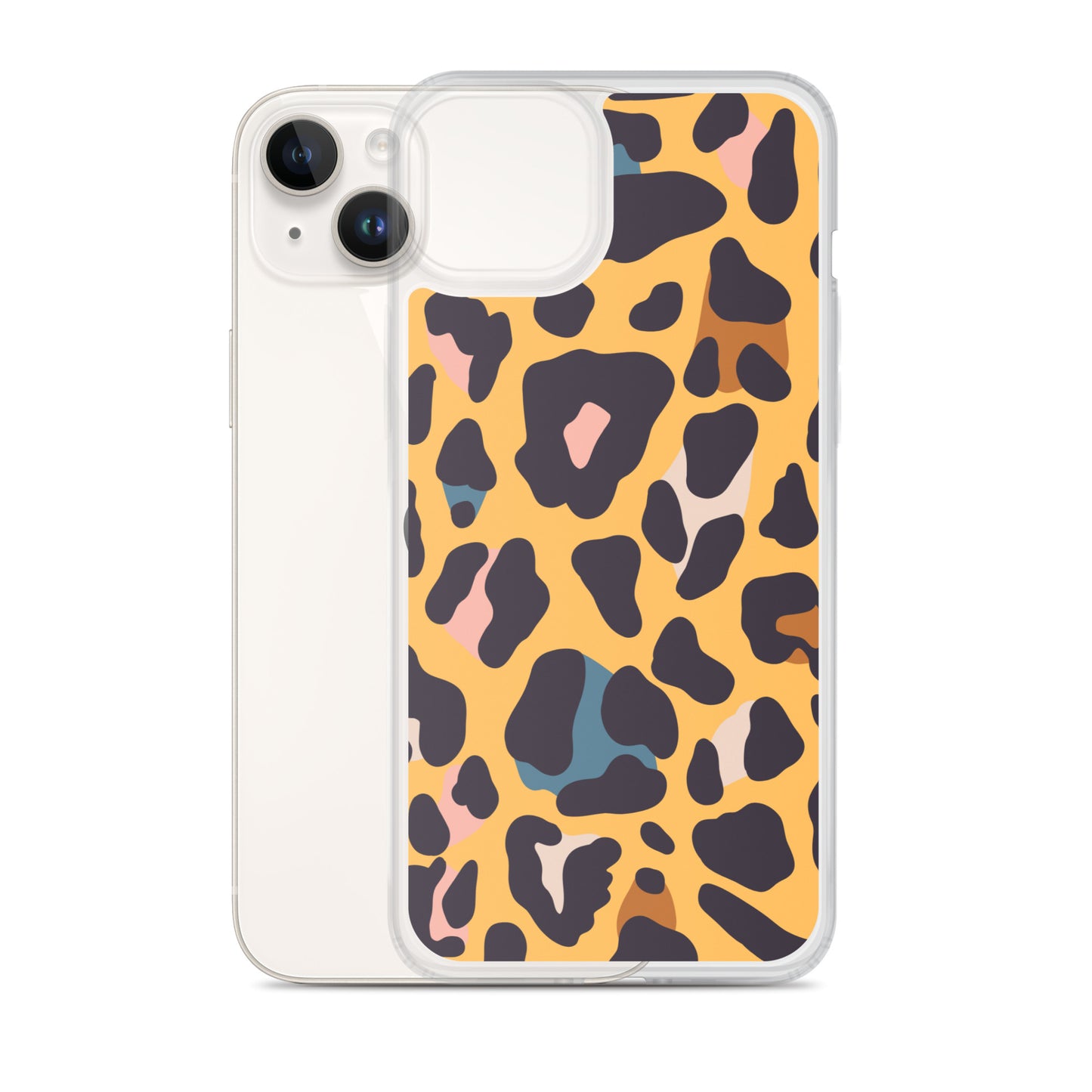 Abstract iPhone case leopard skin print