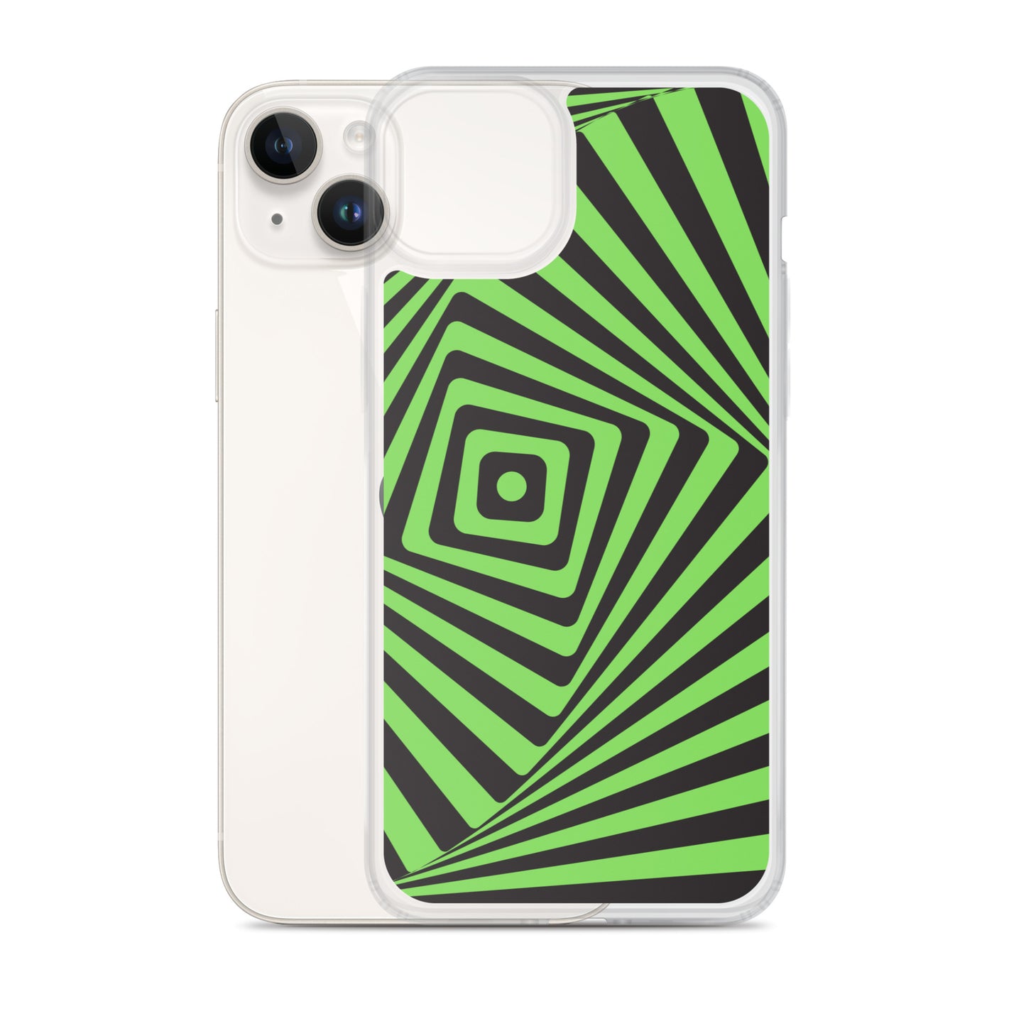 Abstract iPhone case green maze