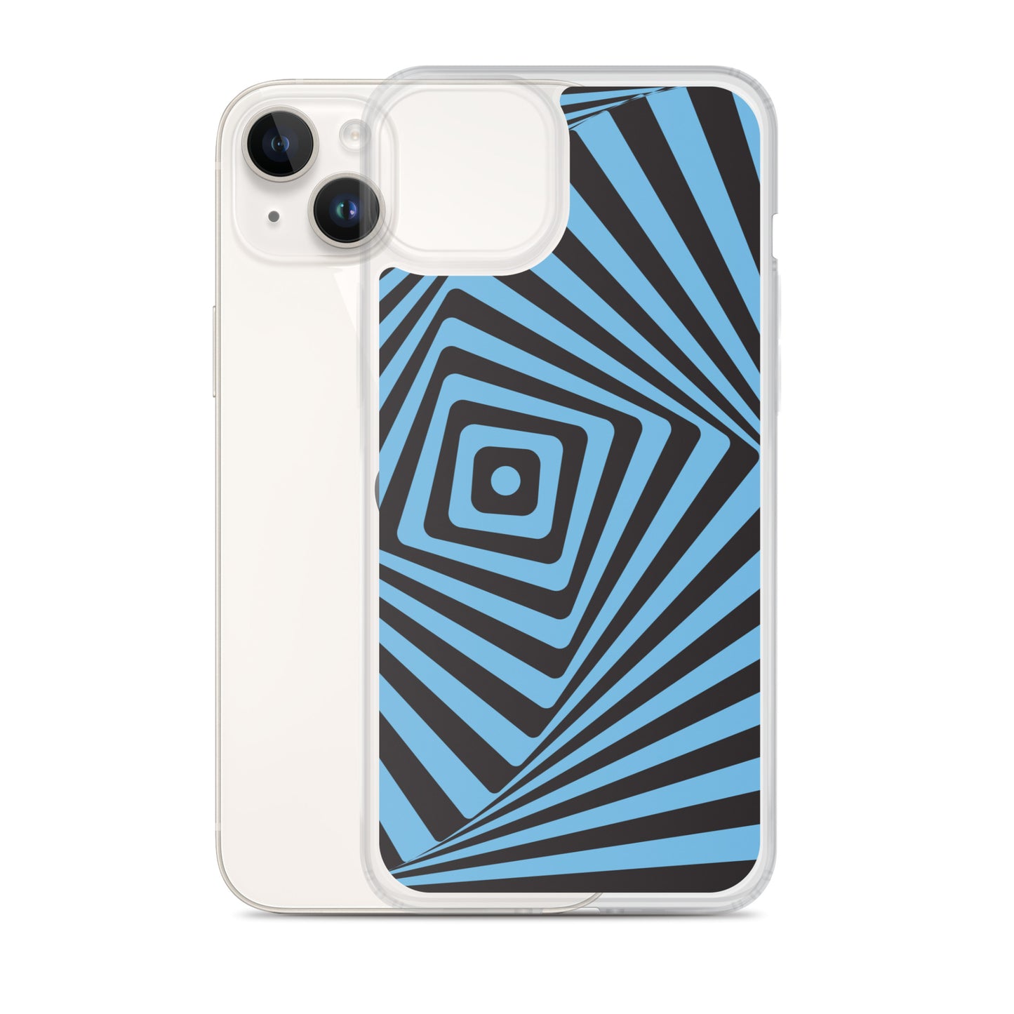 Abstract iPhone case, blue maze