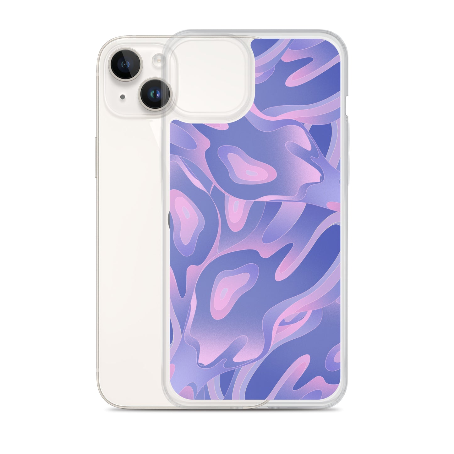 Abstract iPhone case purple/violet waves