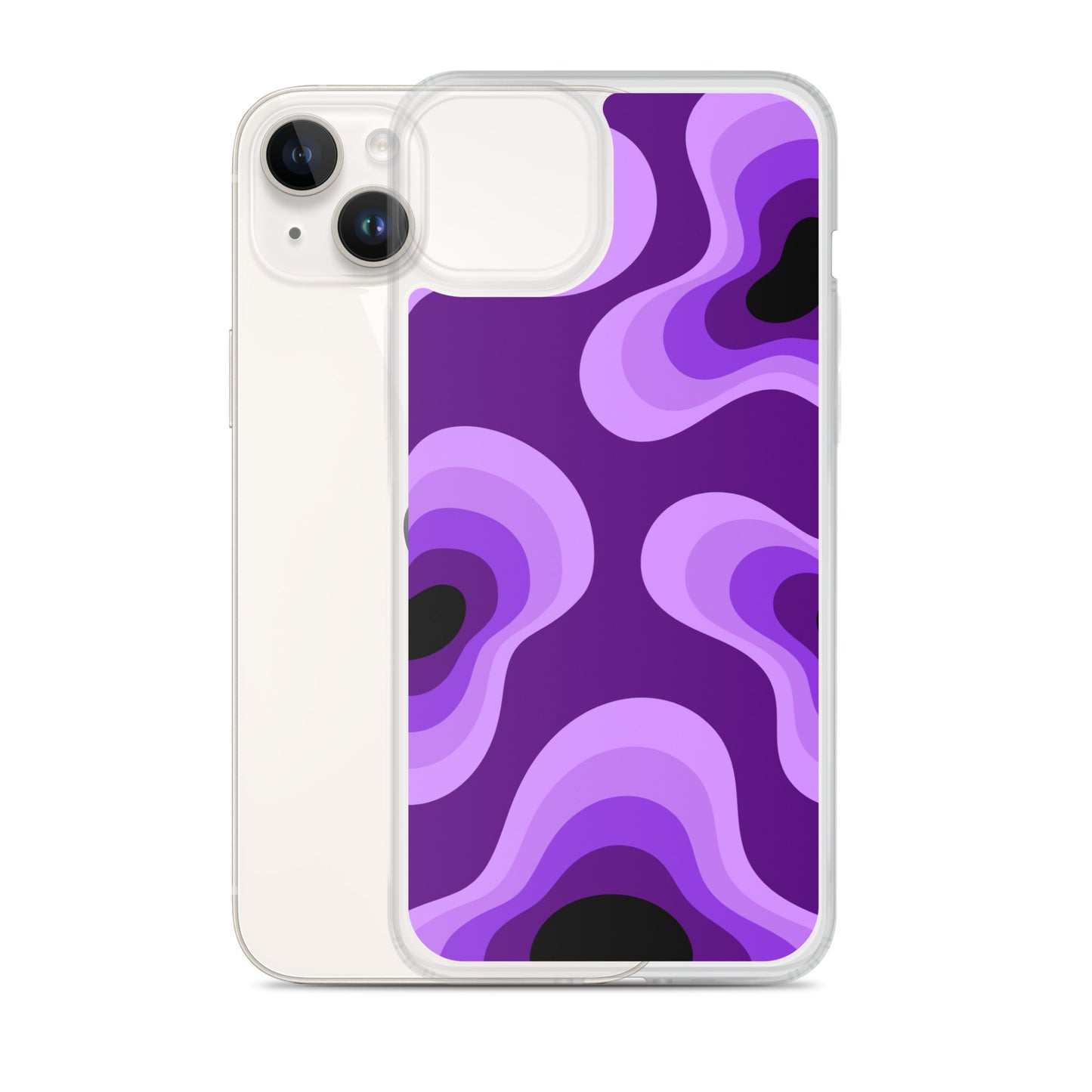 Abstract iPhone case purple lava bubbles