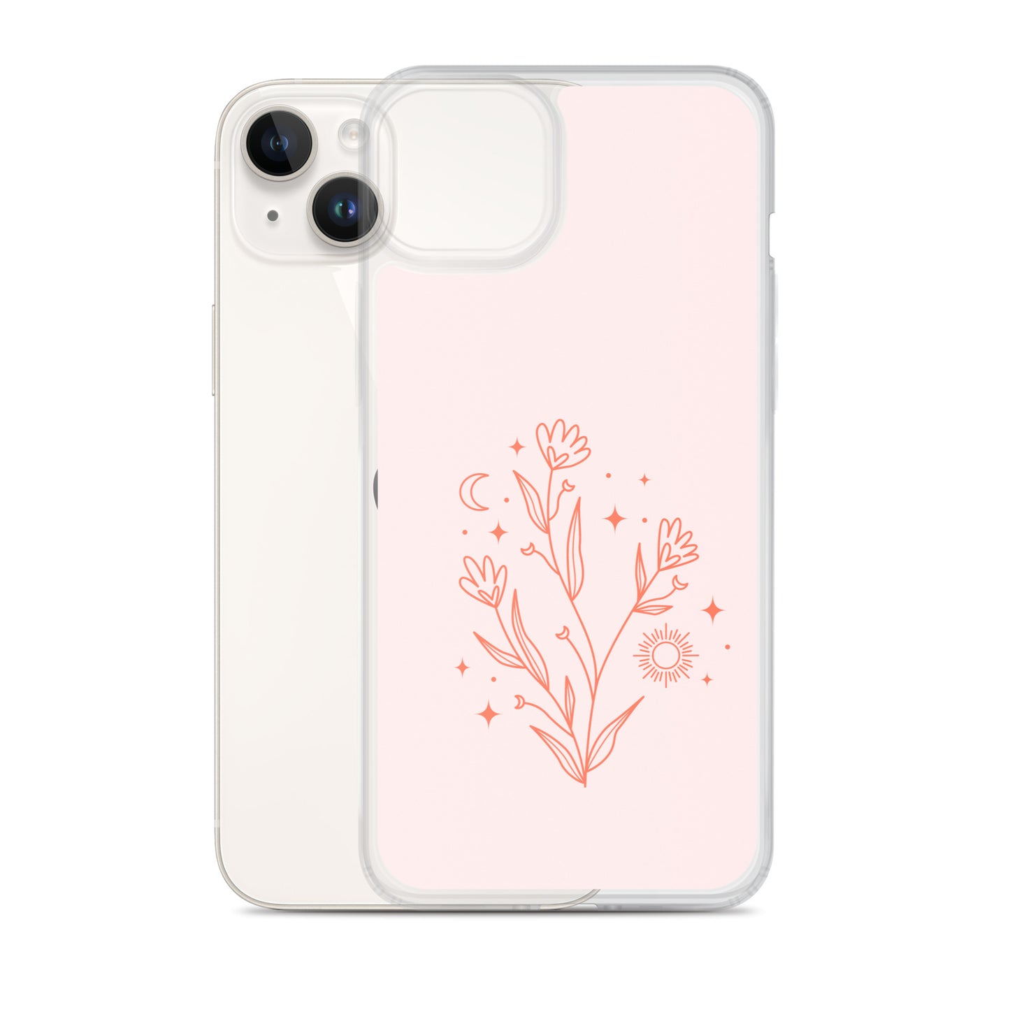 Abstract iPhone case pink flower