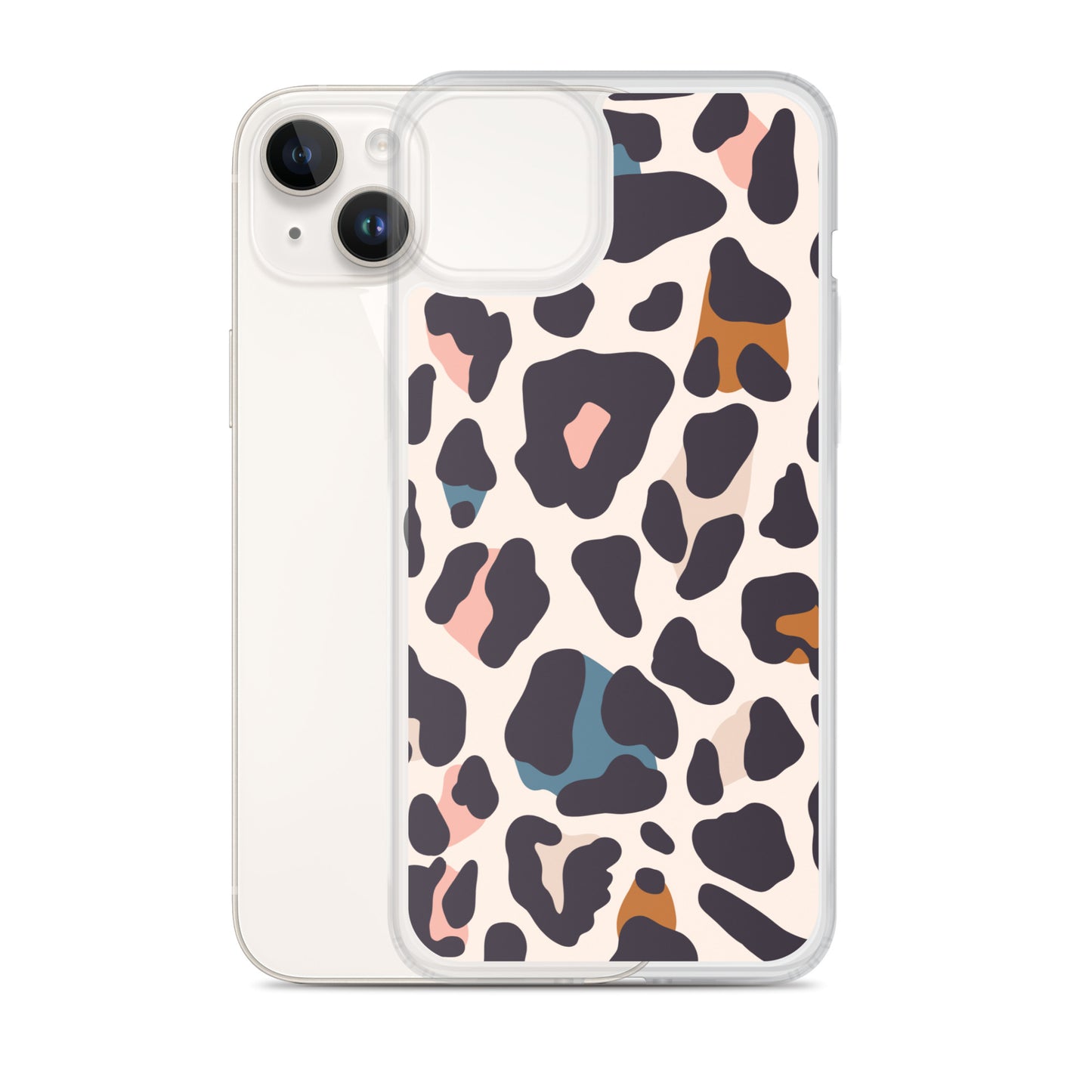 Abstract iPhone case leopard print design