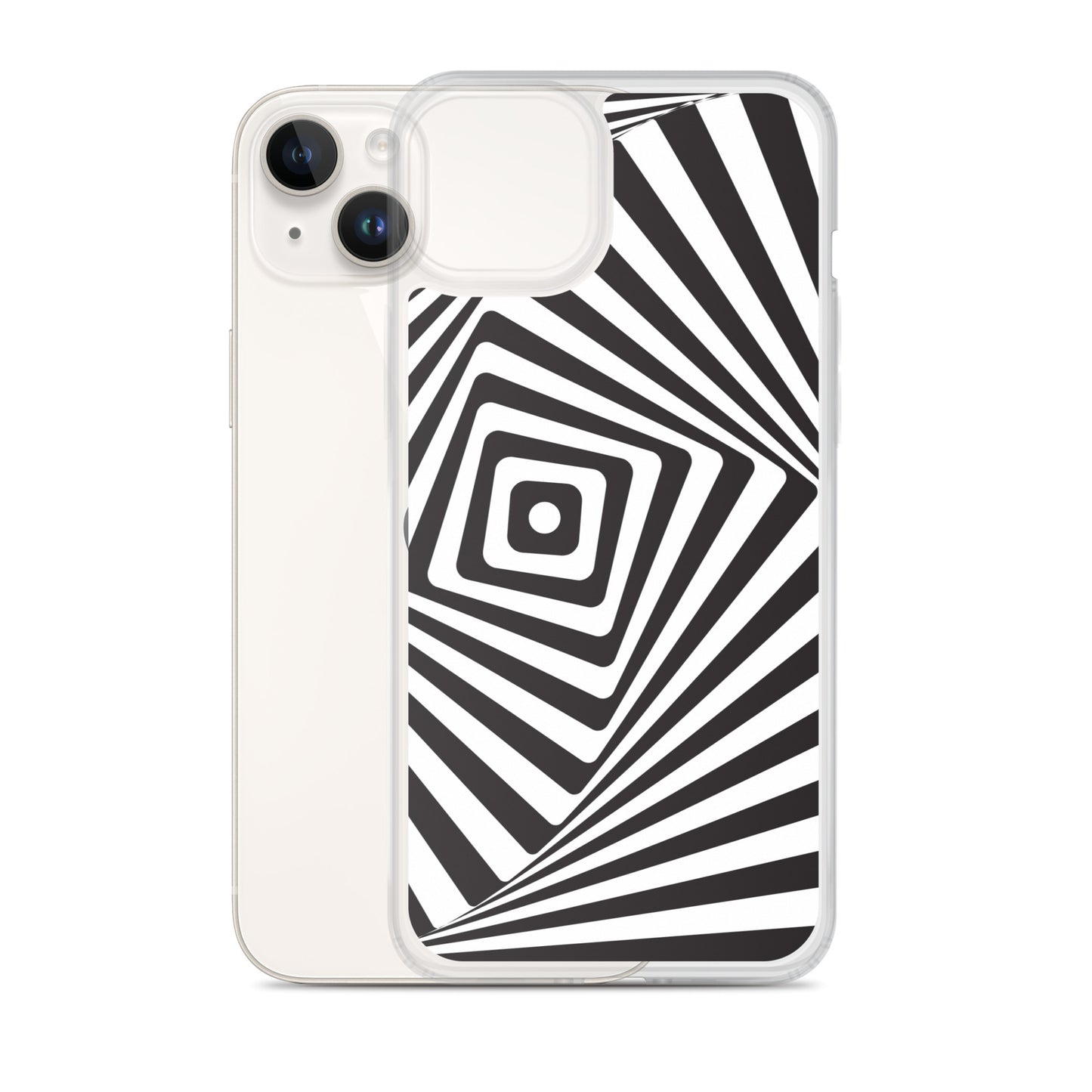 Abstract iPhone case black and white maze