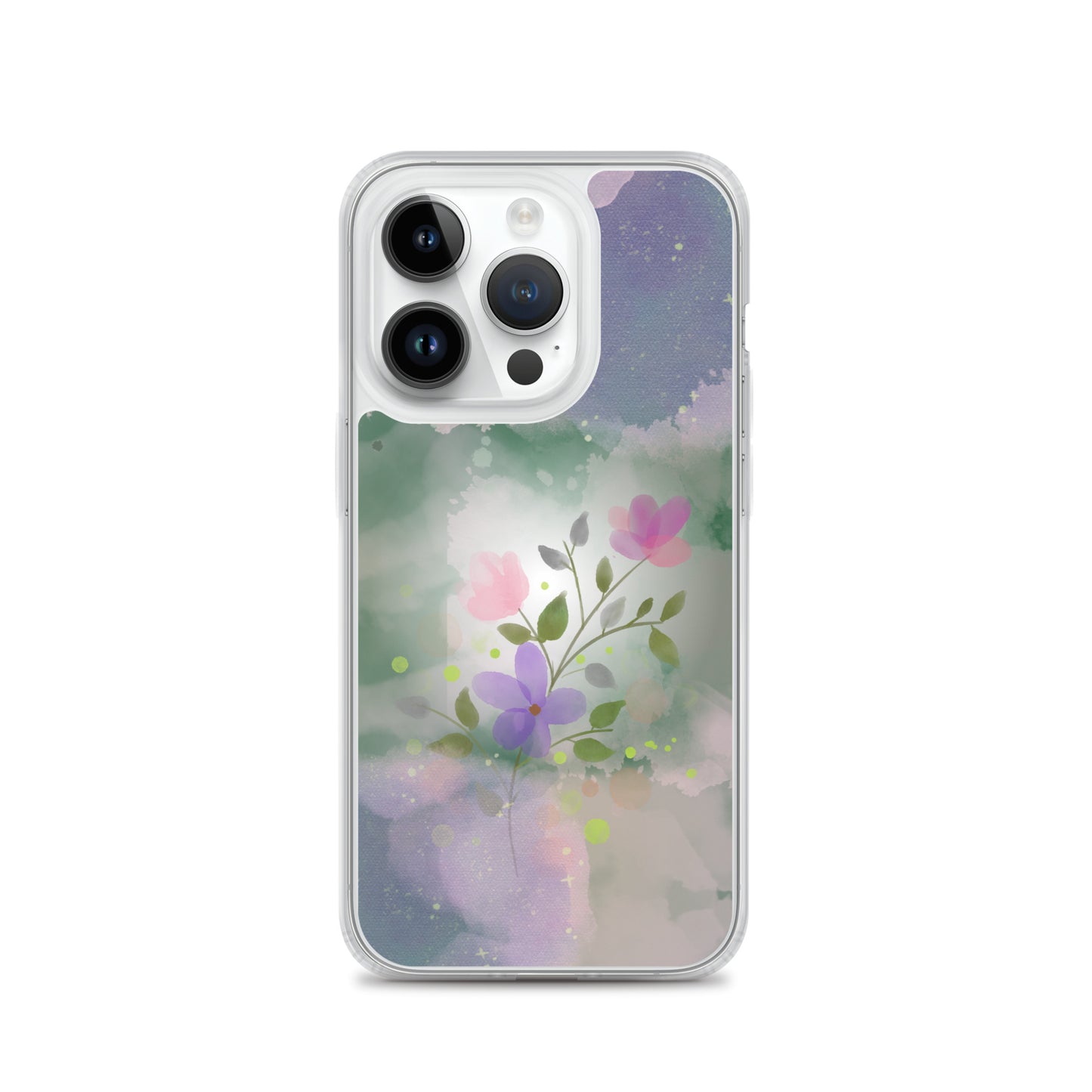 Abstract iPhone case flowers on a mixed colour Bg