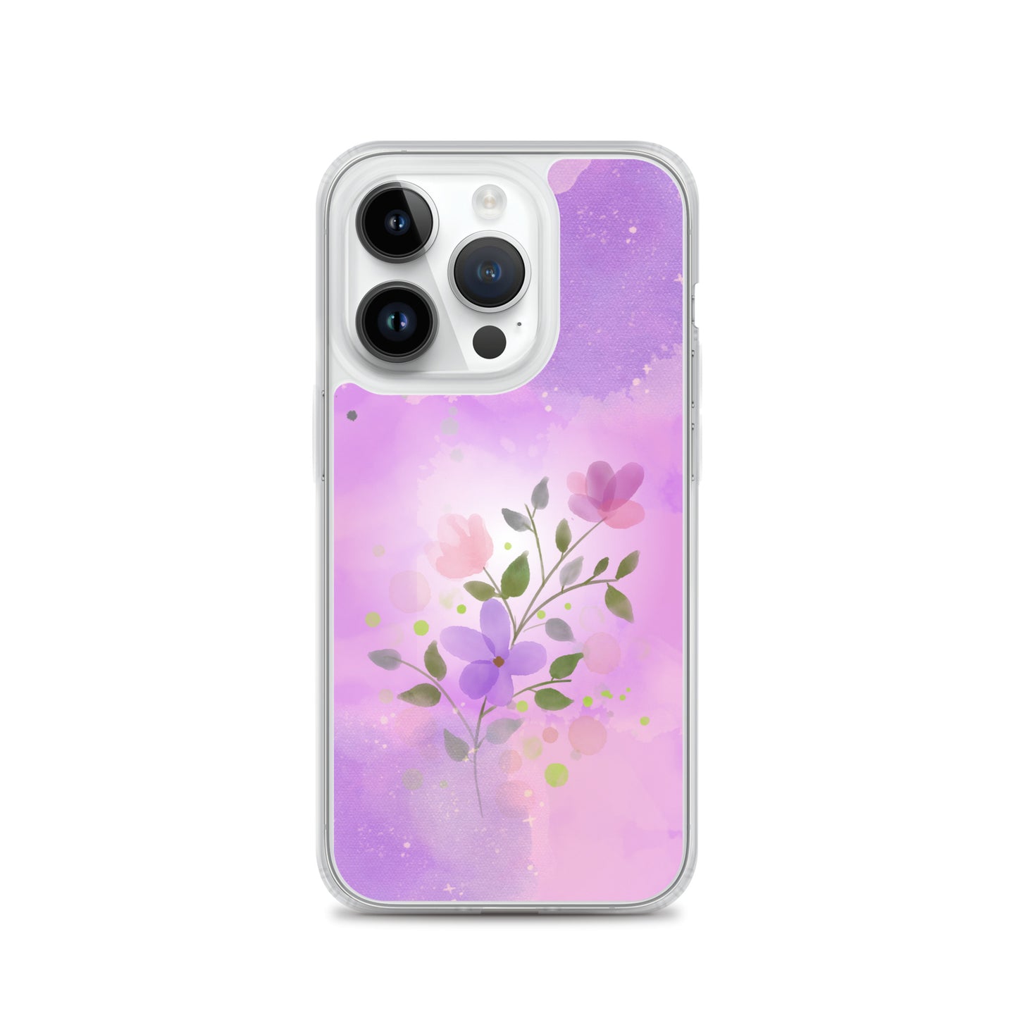 abstract iPhone case flowers on a pink Bg