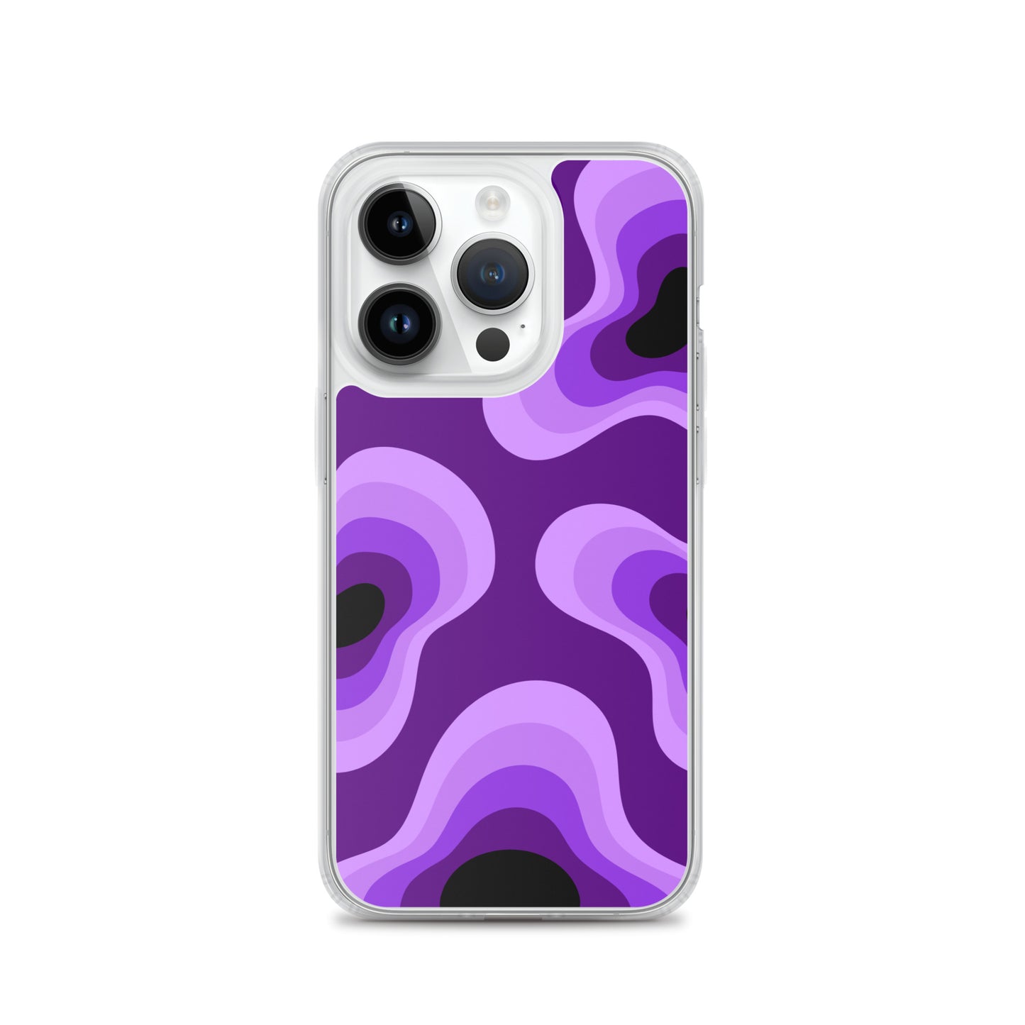 Abstract iPhone case purple lava bubbles