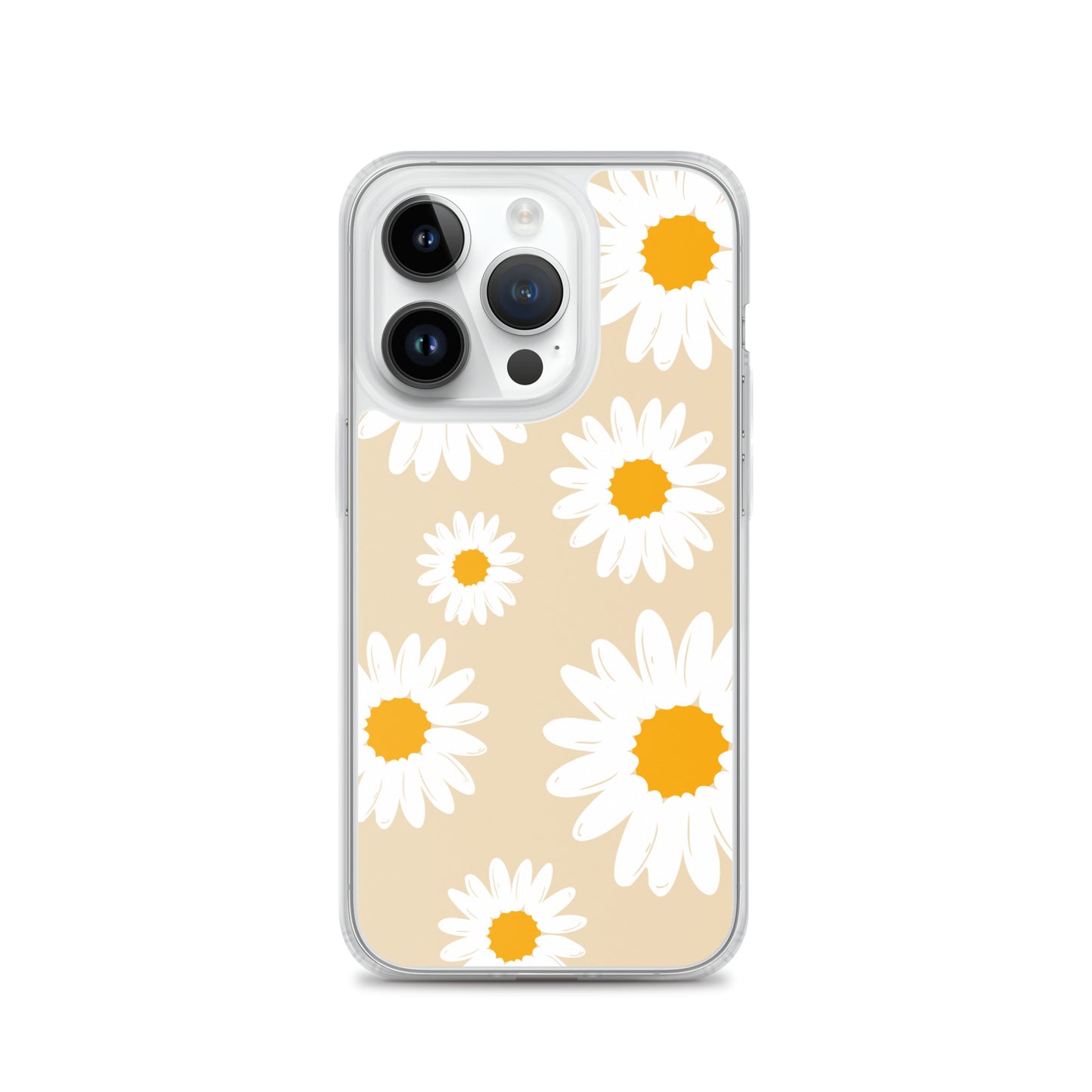 Abstract iPhone case daisies on sand colour