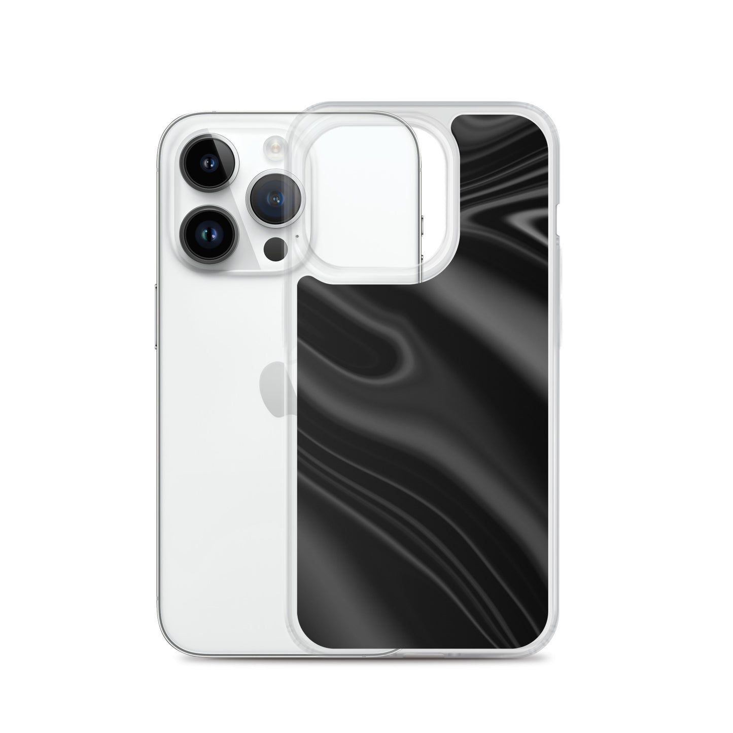 Abstract iPhone case black wave