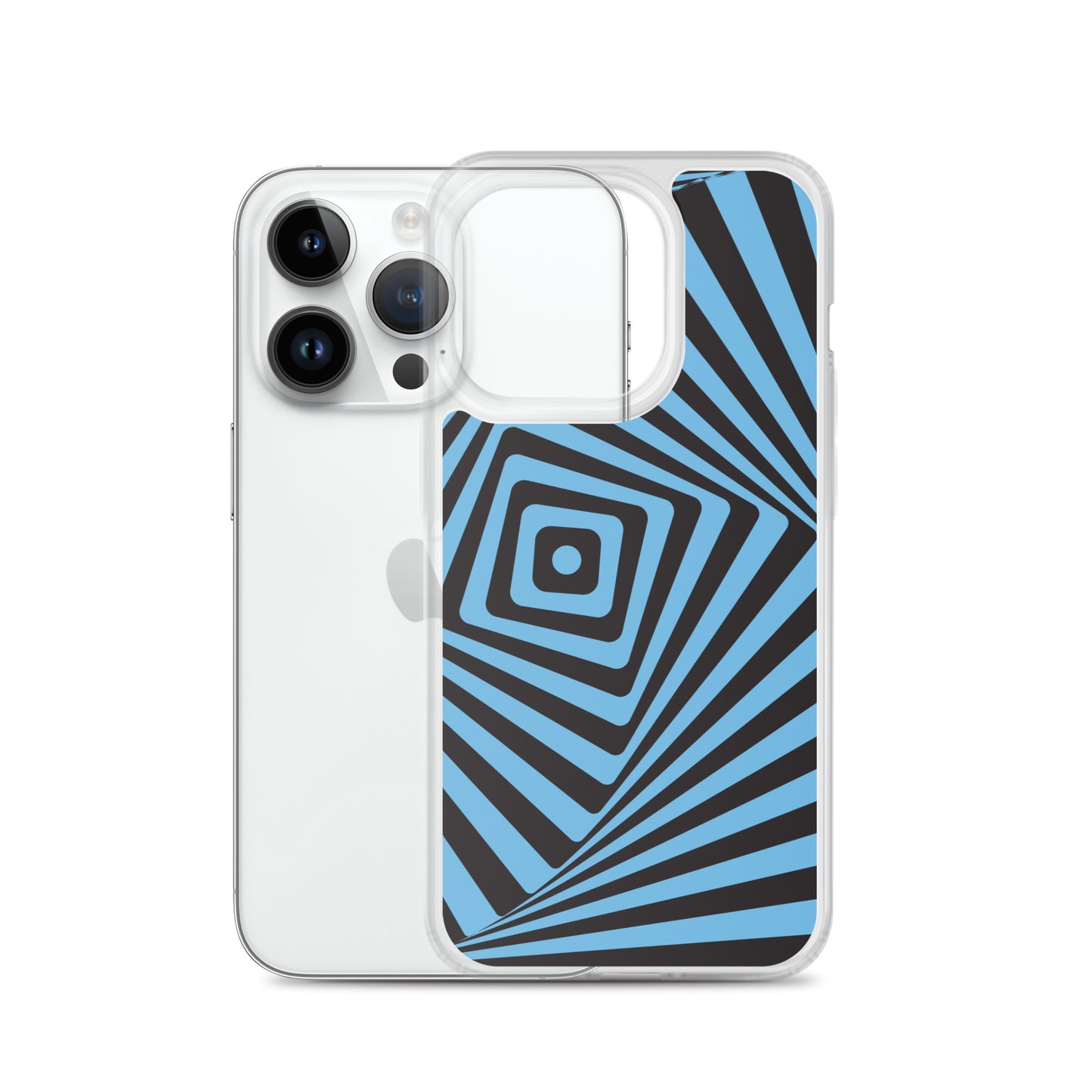 Abstract iPhone case, blue maze