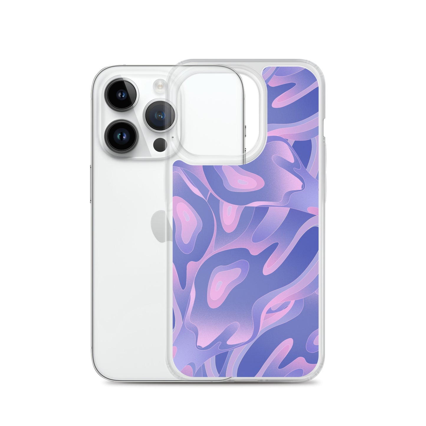 Abstract iPhone case purple/violet waves