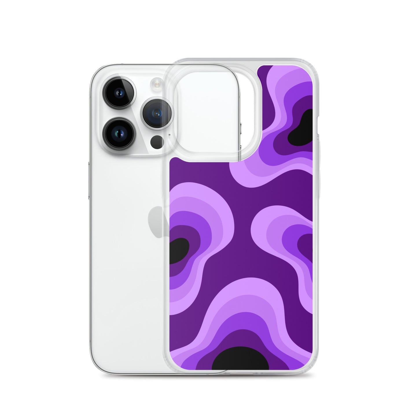 Abstract iPhone case purple lava bubbles