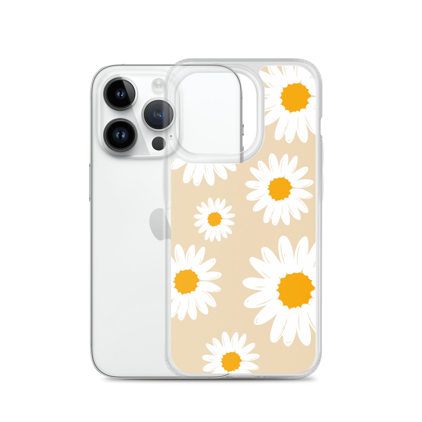 Abstract iPhone case daisies on sand colour