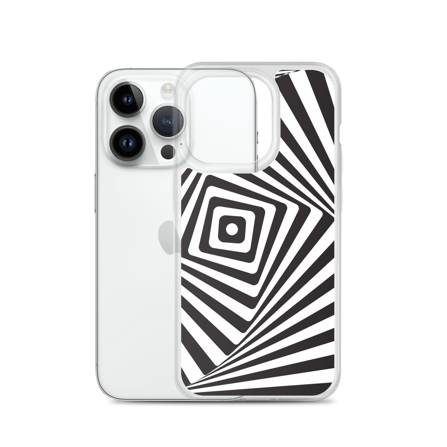 Abstract iPhone case black and white maze