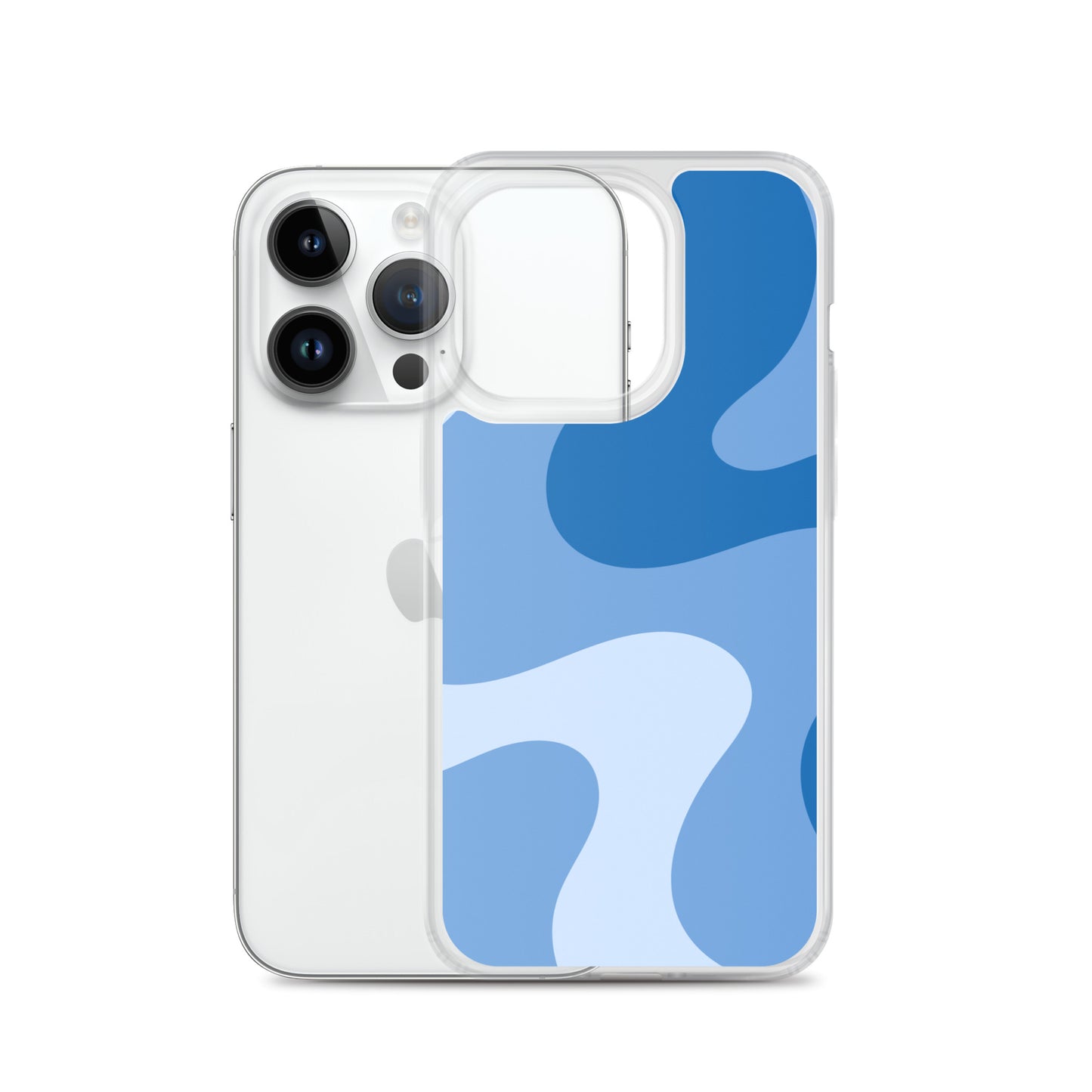 Abstract iPhone case blue swirl