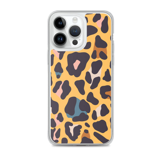 Abstract iPhone case leopard skin print