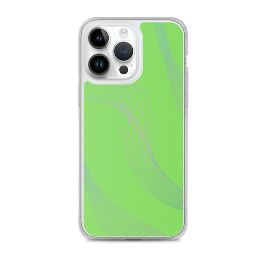 Abstract iPhone case lime green with lines