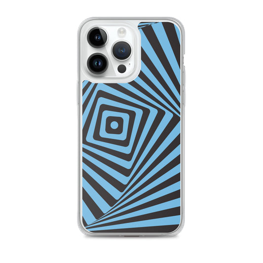 Abstract iPhone case, blue maze