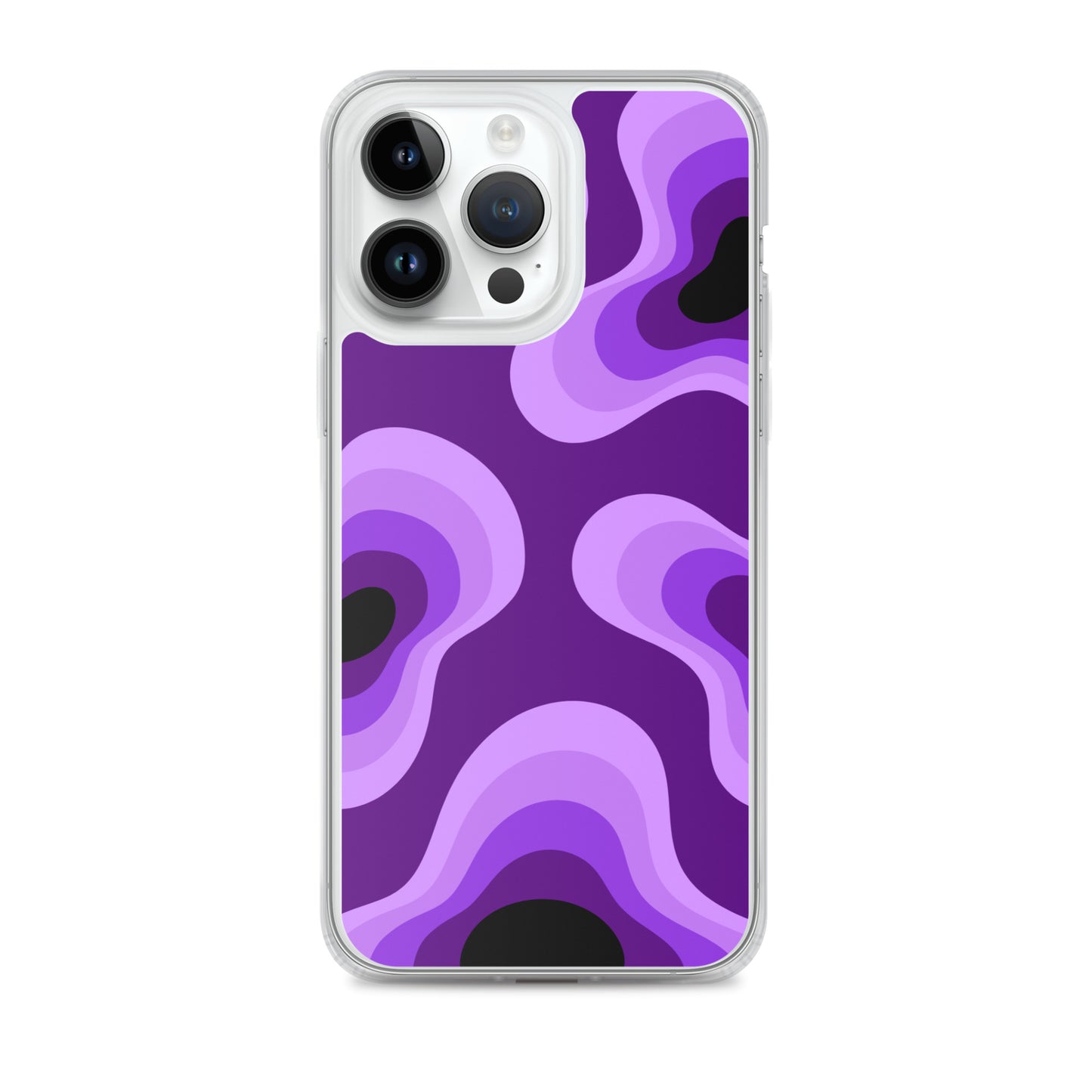 Abstract iPhone case purple lava bubbles