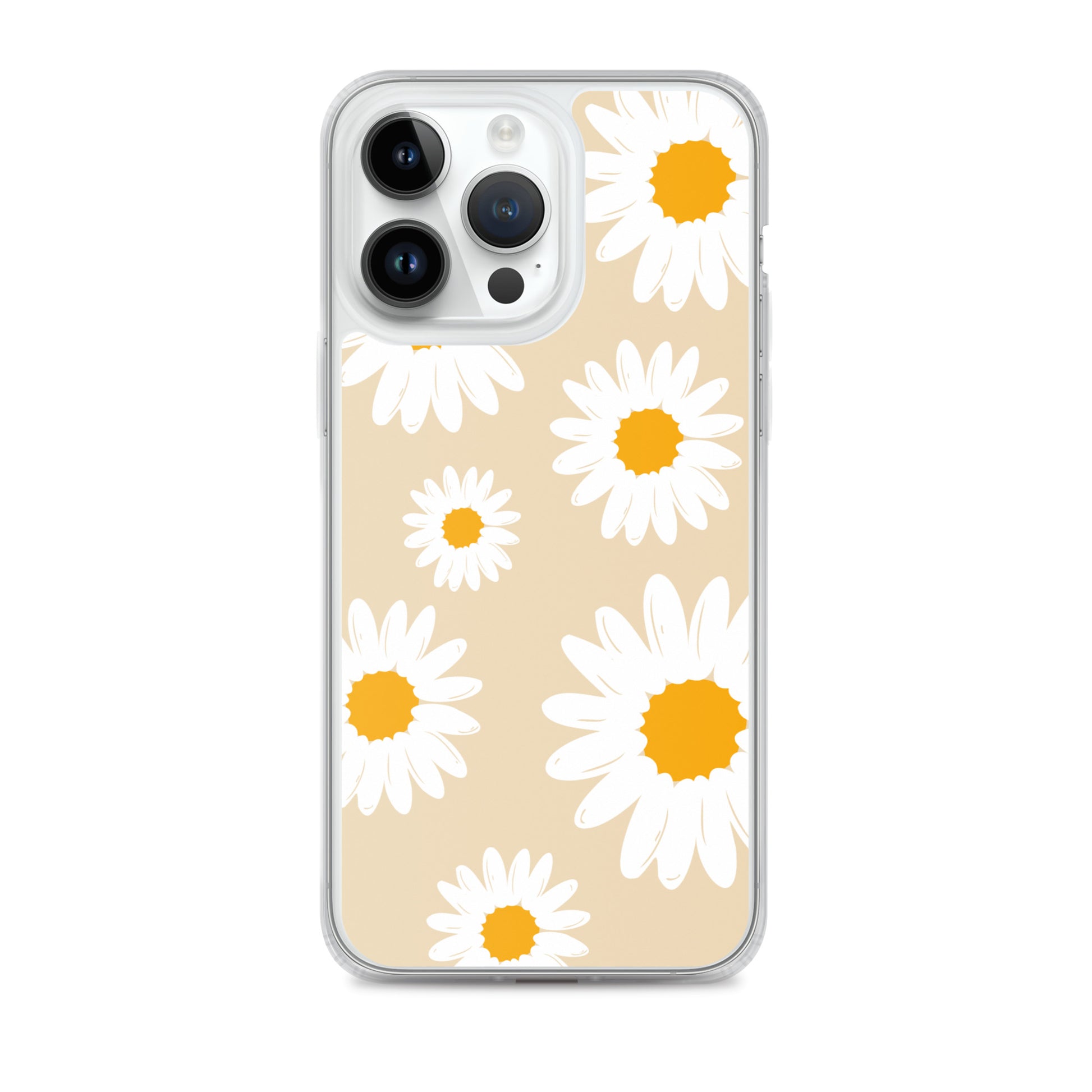 Abstract iPhone case daisies on sand colour