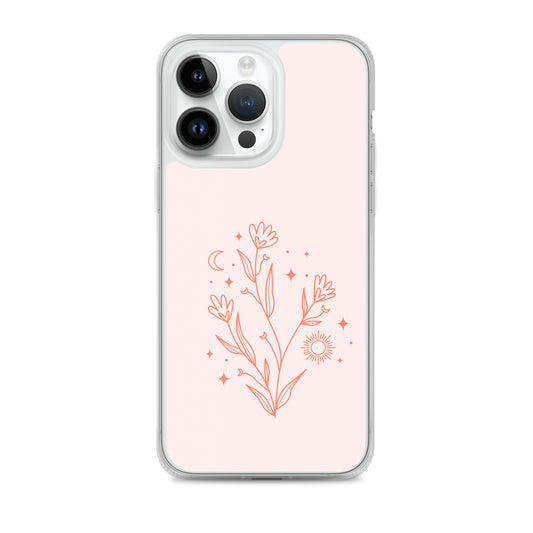 Abstract pink flowers iPhone case