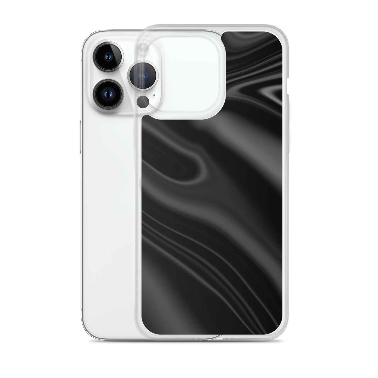 Abstract iPhone case black wave