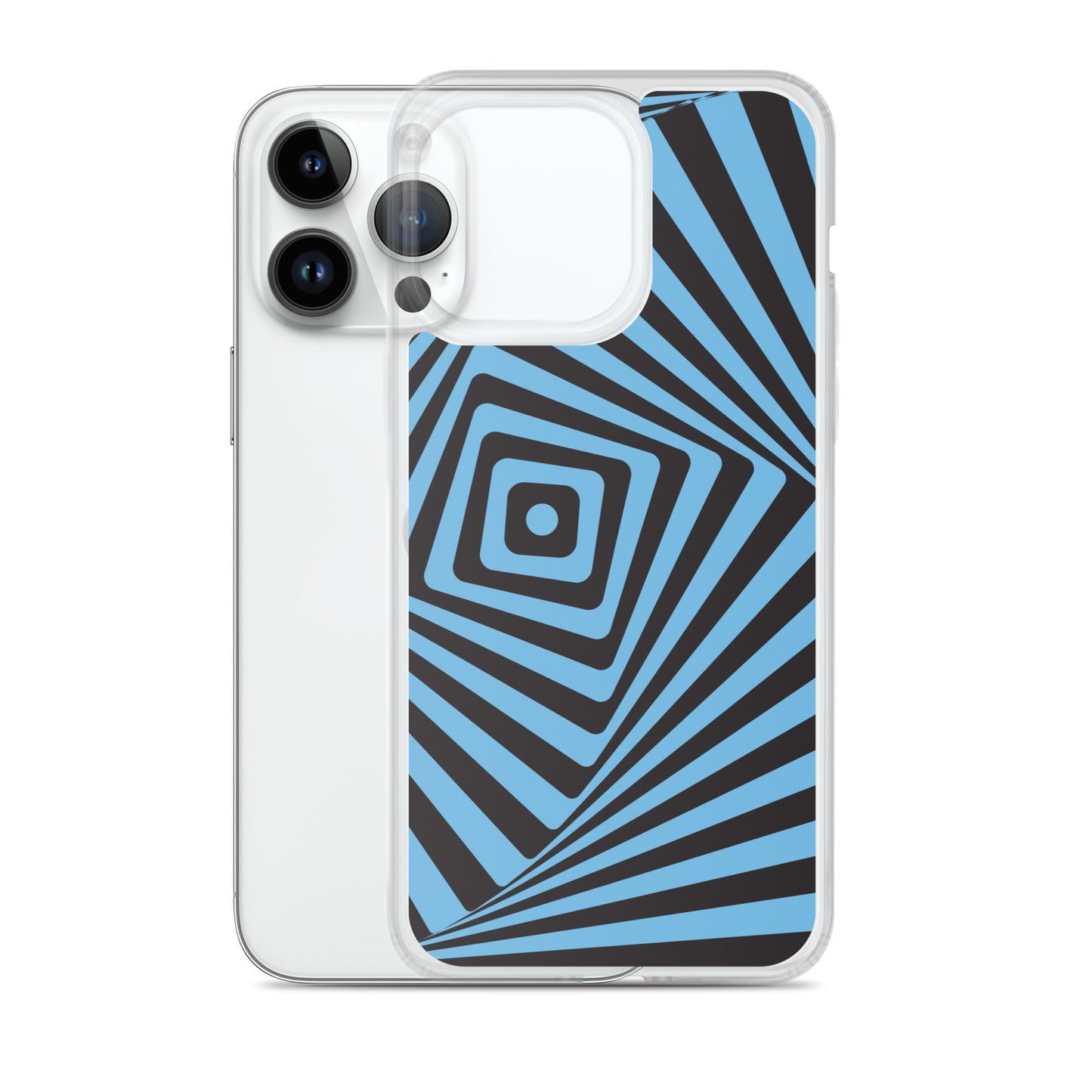 Abstract iPhone case, blue maze