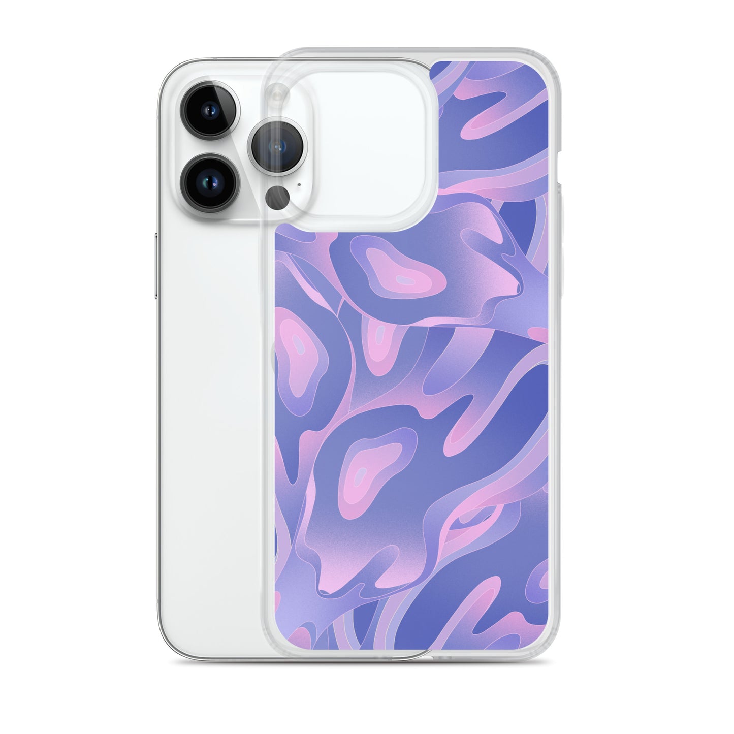 Abstract iPhone case purple/violet waves