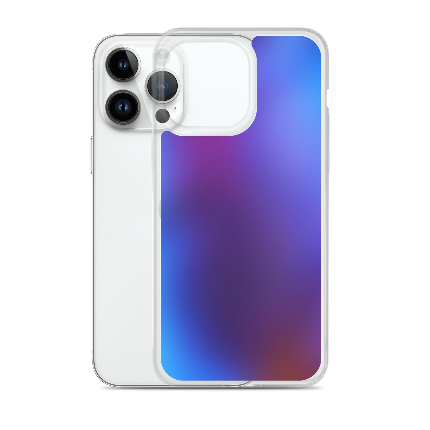 Abstract iPhone case blurry blue