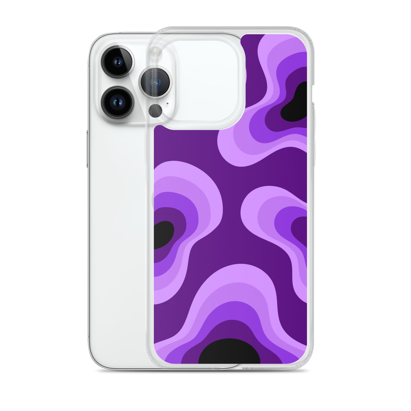 Abstract iPhone case purple lava bubbles