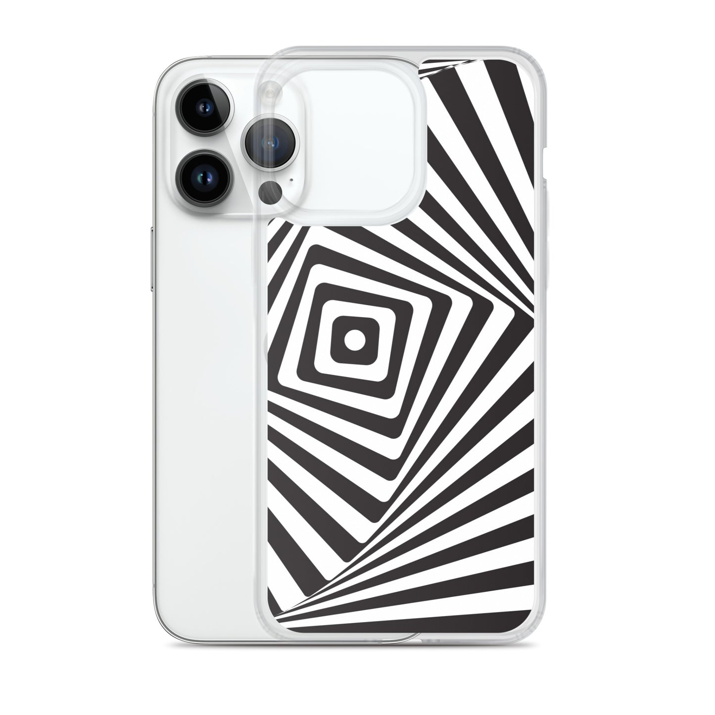 Abstract iPhone case black and white maze