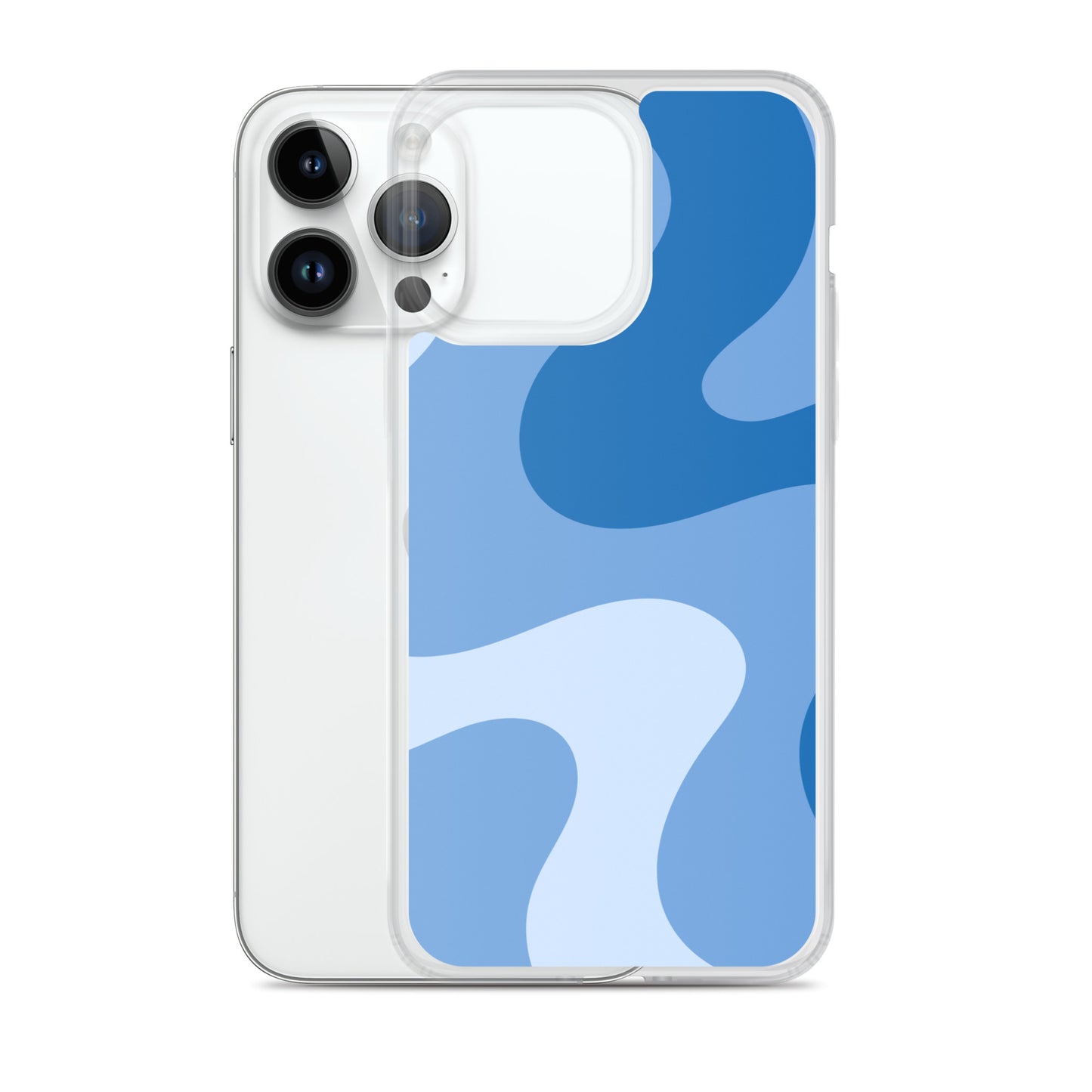 Abstract iPhone case blue swirl